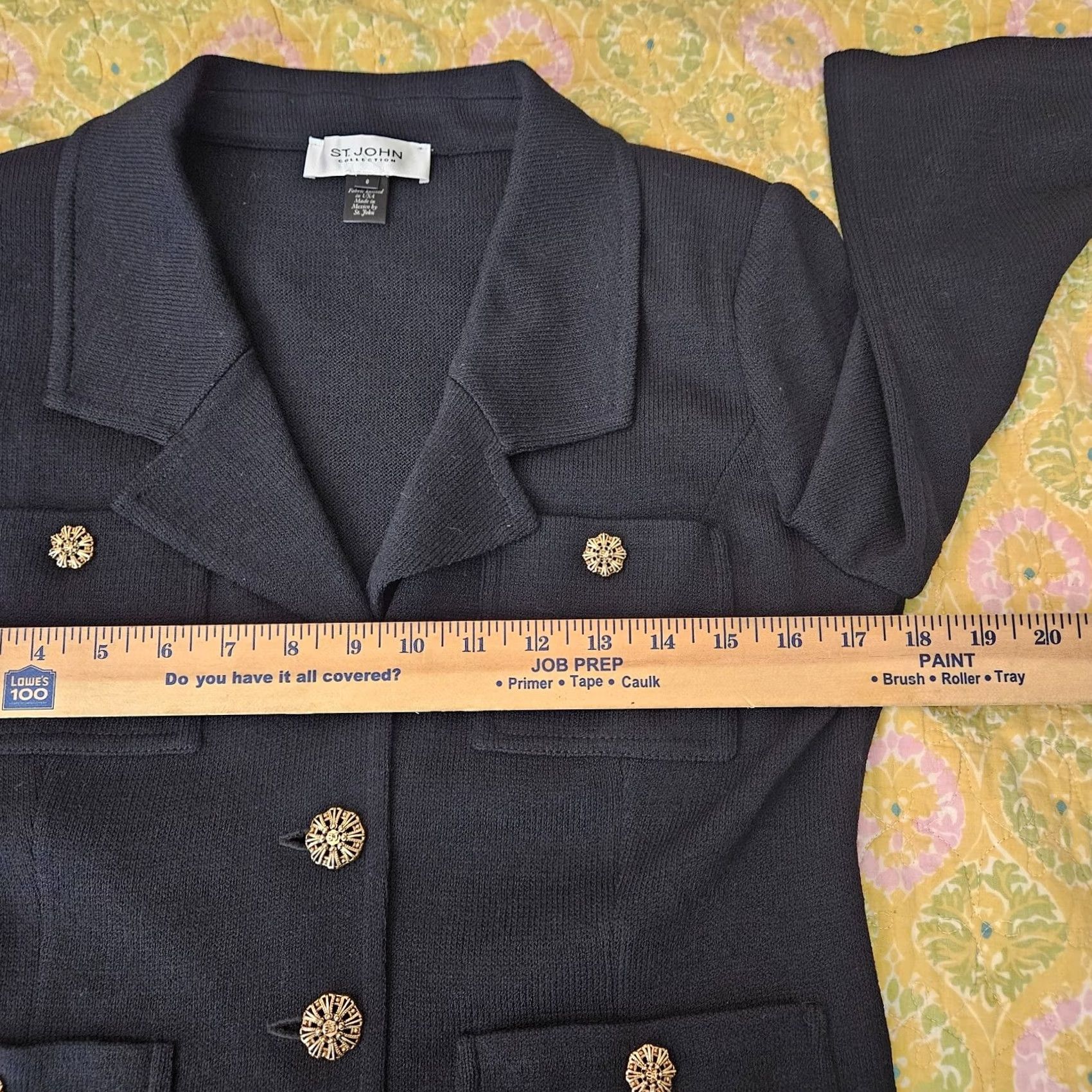 St. John ST.JOHN COLLECTION Cardigan Women's Black 3/4 Sleeve Button Knit Wool Rayon Size 8 Sweater Size M / US 6-8 / IT 42-44 - 7 Thumbnail