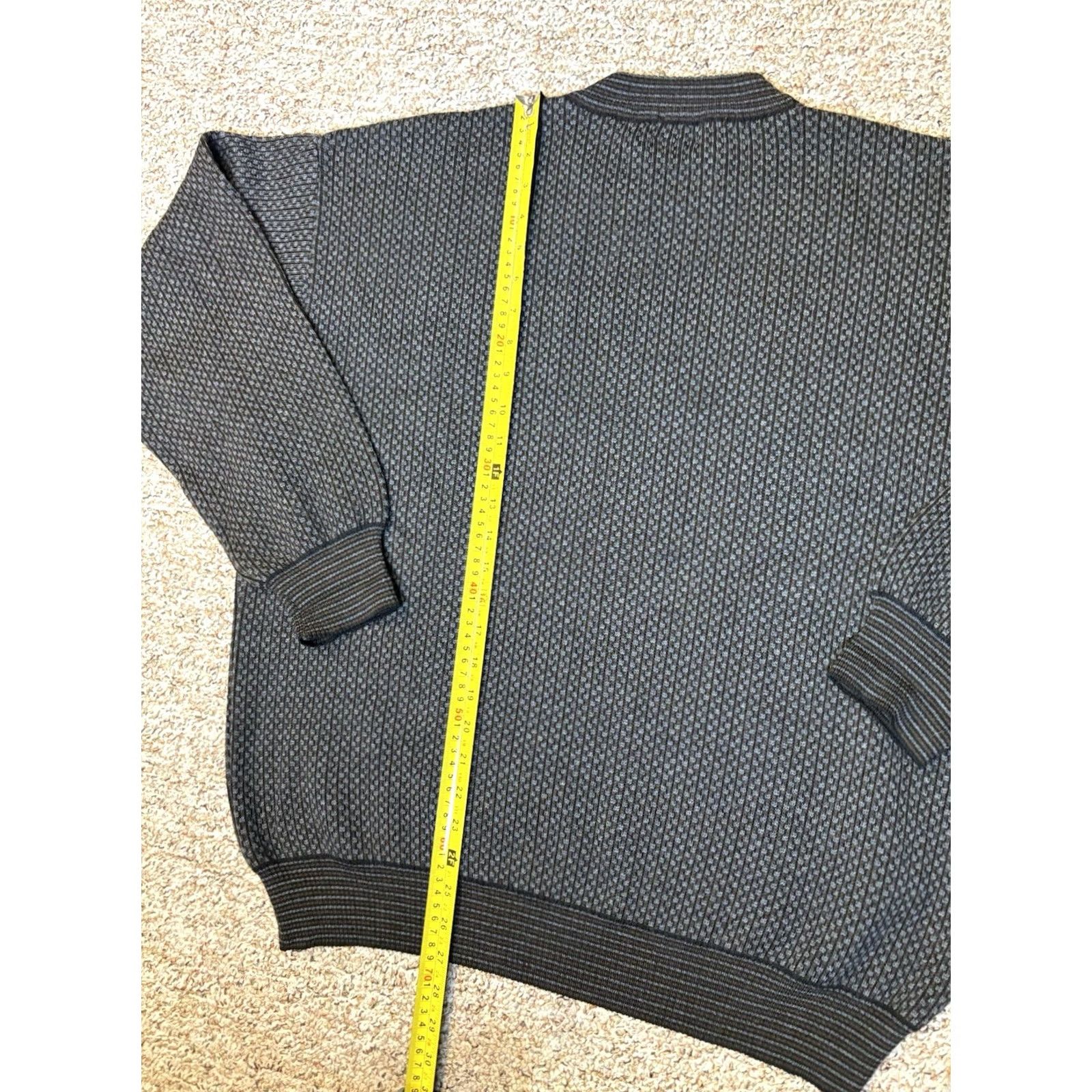 Vintage VINTAGE Bigsby & Kruthers 100% Merino Wool Sweater Geometric Italy Made Mens Large Size US L / EU 52-54 / 3 - 6 Thumbnail
