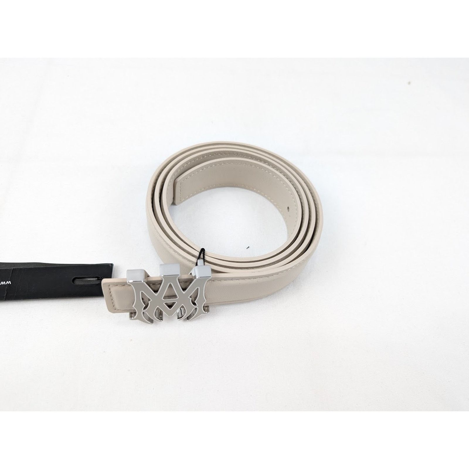 Amiri o1rshd1 Size:95 / MA Belt in Alabaster Size 38 - 3 Thumbnail