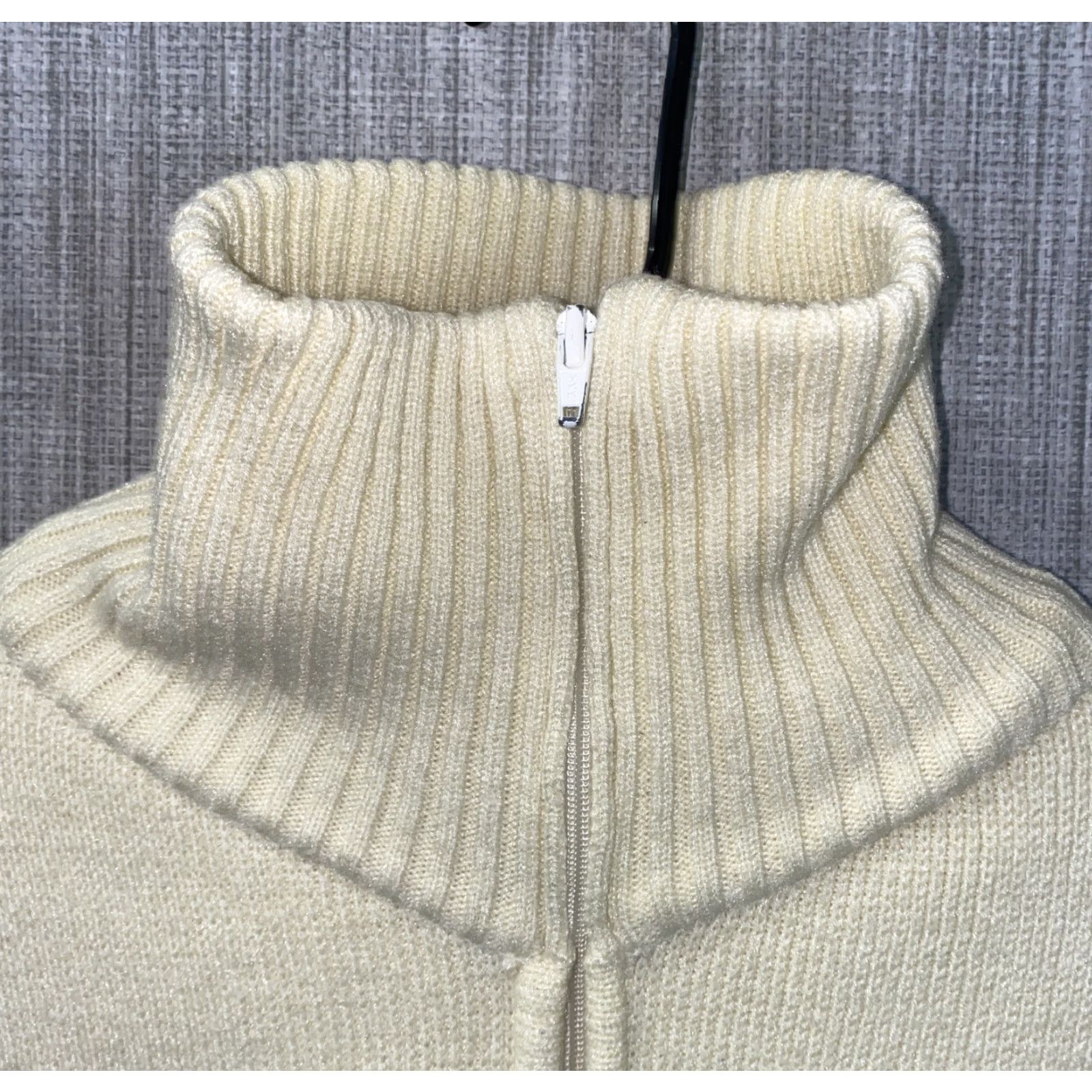 Vintage Spiegel Sweater Full Zip Mens L Beige Acrylic/Nylon Size US L / EU 52-54 / 3 - 3 Thumbnail