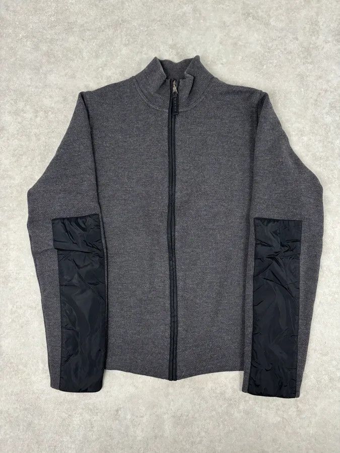 Prada AW2007 Prada Grey Wool Blend Nylon Sleeves Track Jacket Size US M / EU 48-50 / 2 - 1 Thumbnail