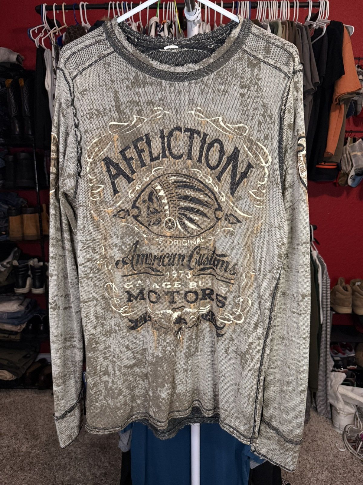 Affliction Affliction Reversible Long Sleeve Size US L / EU 52-54 / 3 - 2 Thumbnail