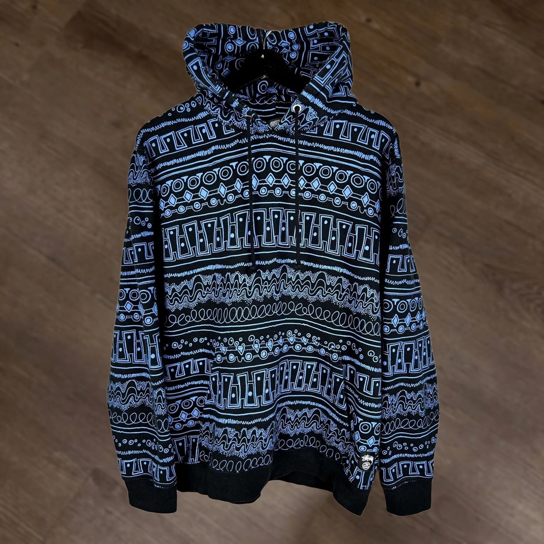 N4 × Stussy × Vintage Vintage Stussy N4 Monogram Lv Hoodie | Grailed