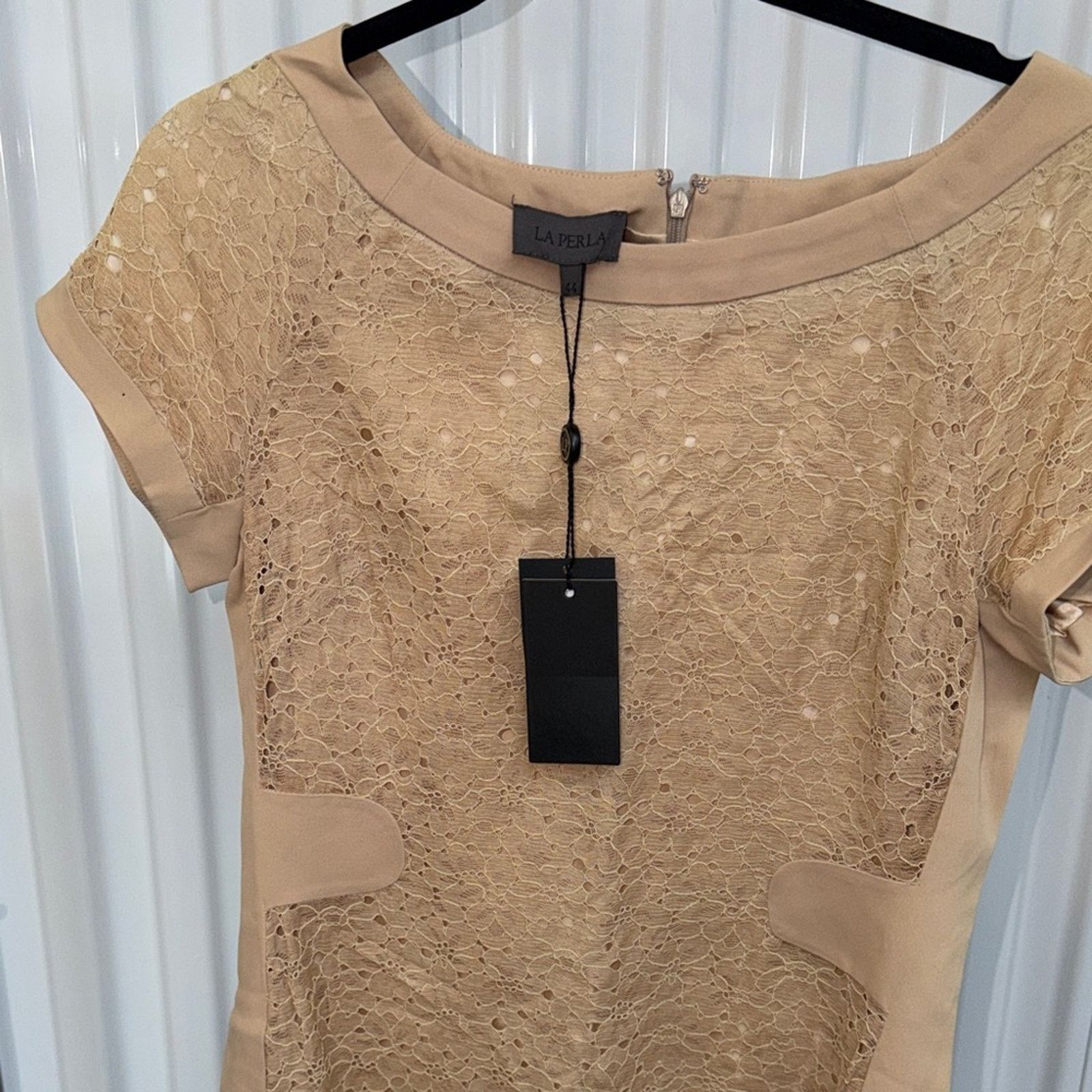 La Perla LA PERLA beautiful Tan Lace Dress Tan Size 10 Womens Size L / US 10 / IT 46 - 1 Thumbnail