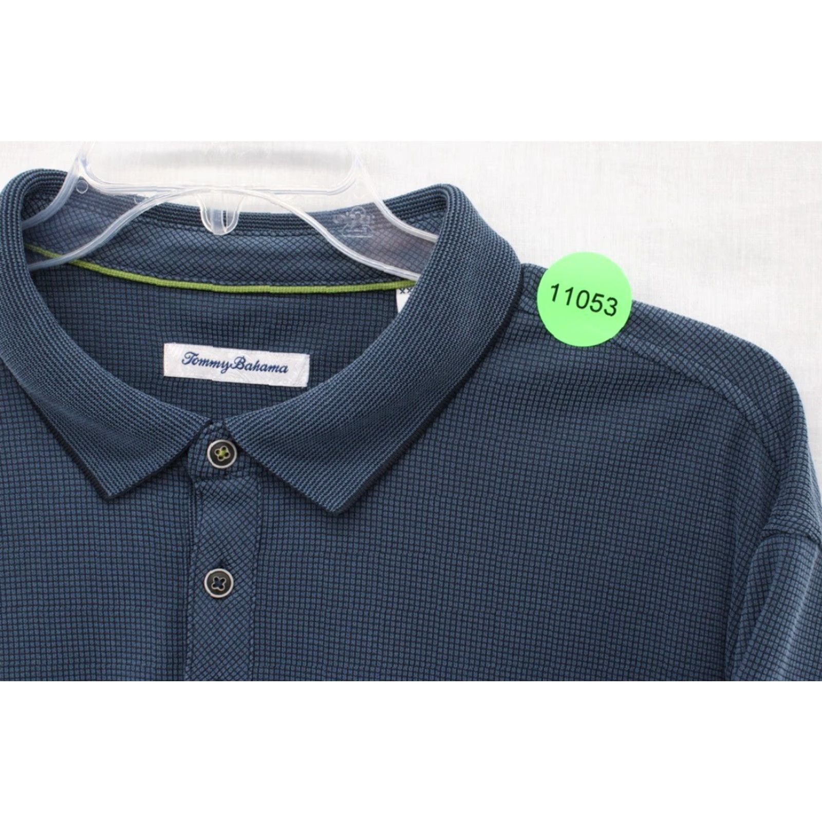 Tommy Bahama VINTAGE Tommy Bahama Golf Polo Shirt Men's 2XL Blue Micro Check Embroidered Marlin Logo Size US XXL / EU 58 / 5 - 8 Thumbnail