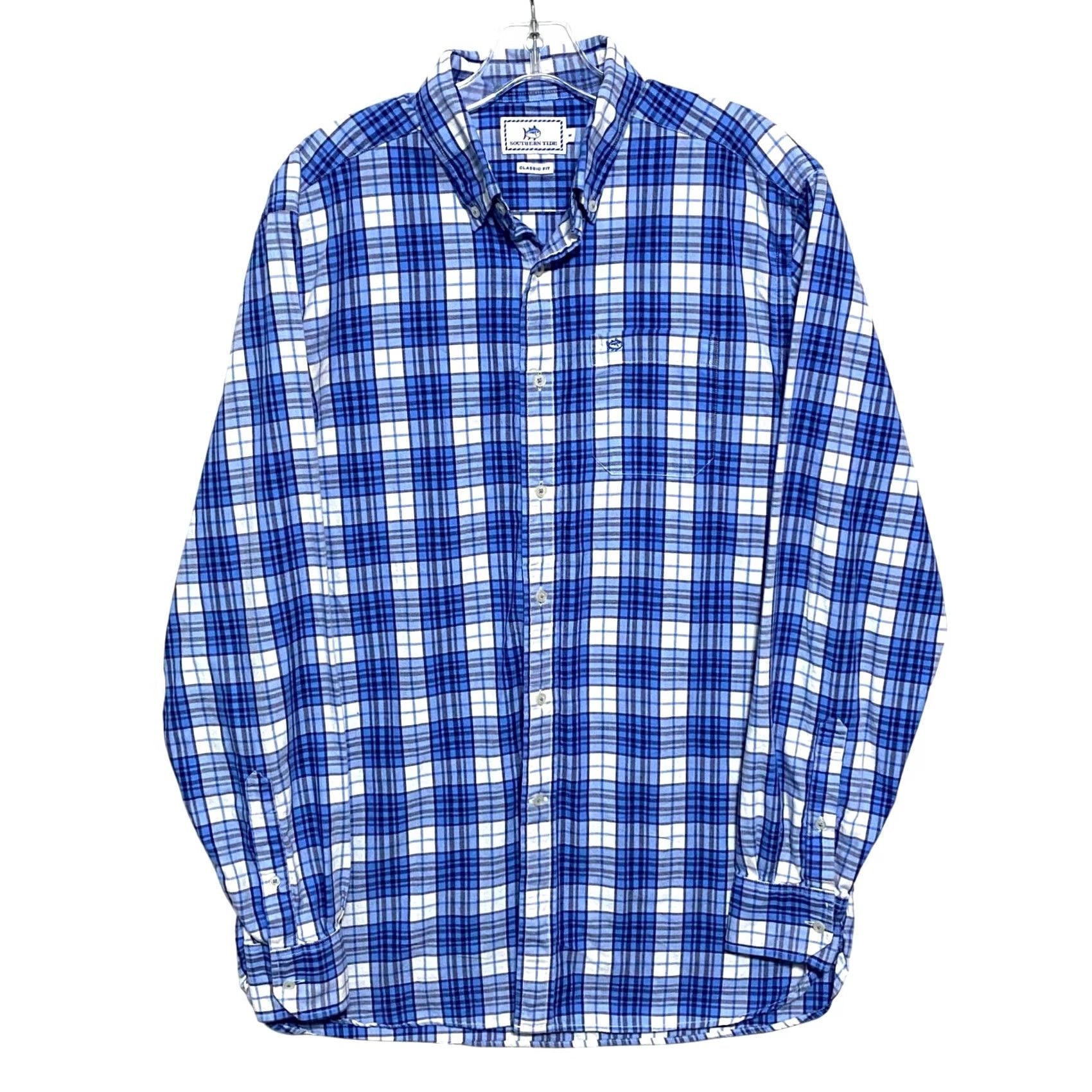 Southern Tide Southern Tide Button-Down Shirt Mens M Blue Plaid Classic Fit Coastal Nautical Preppy Shirt Size US M / EU 48-50 / 2 - 2 Thumbnail