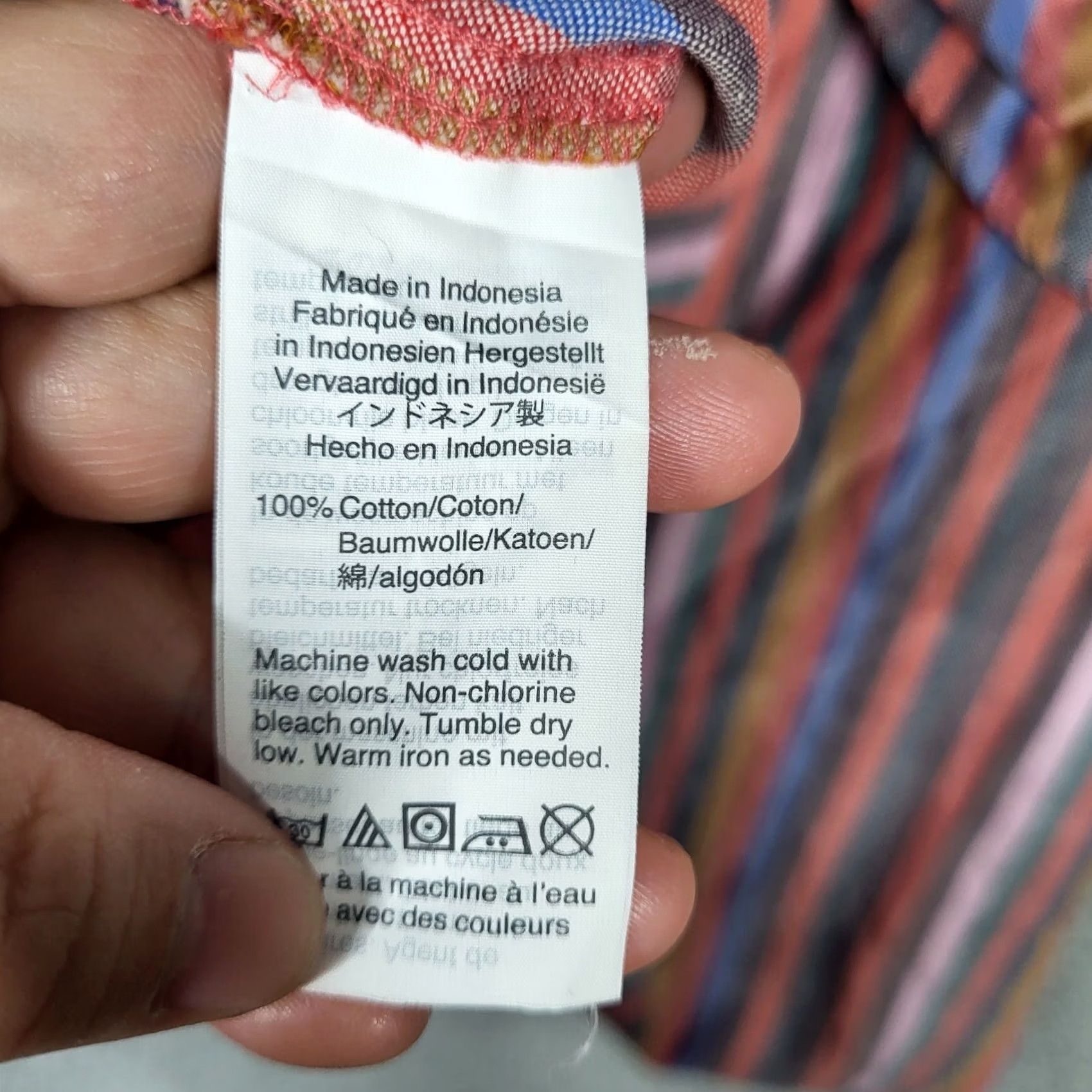 Madewell Madewell Women's Tank V-neck Rianbow Tie front Cami Top Size 6 Multicolor Striped Sleeveless Wide Strap Casual Everyday Basic Shirt Womens Size M / US 6-8 / IT 42-44 - 3 Thumbnail
