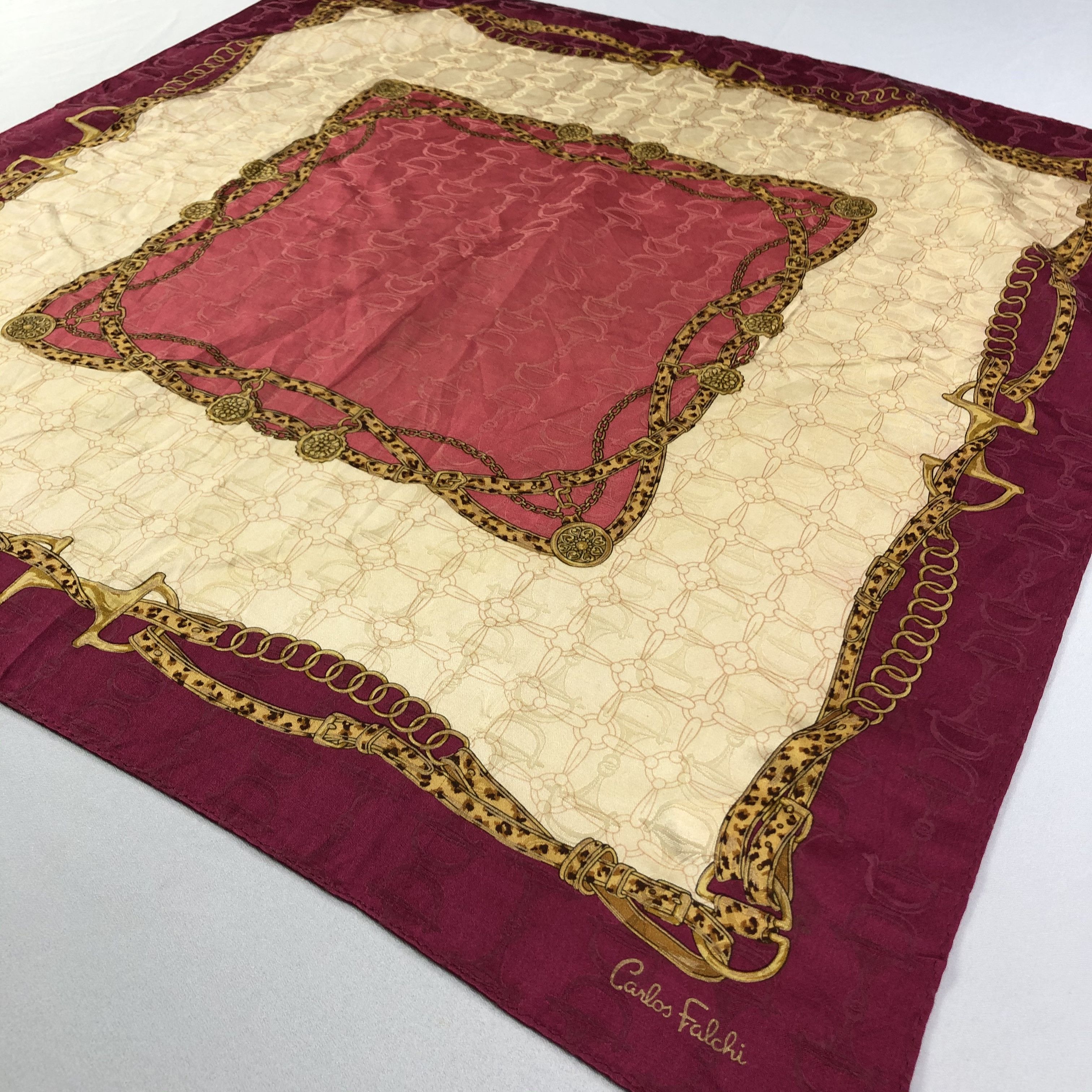 Vintage Vintage Carlos Falchi Silk Scarf Size ONE SIZE - 3 Thumbnail