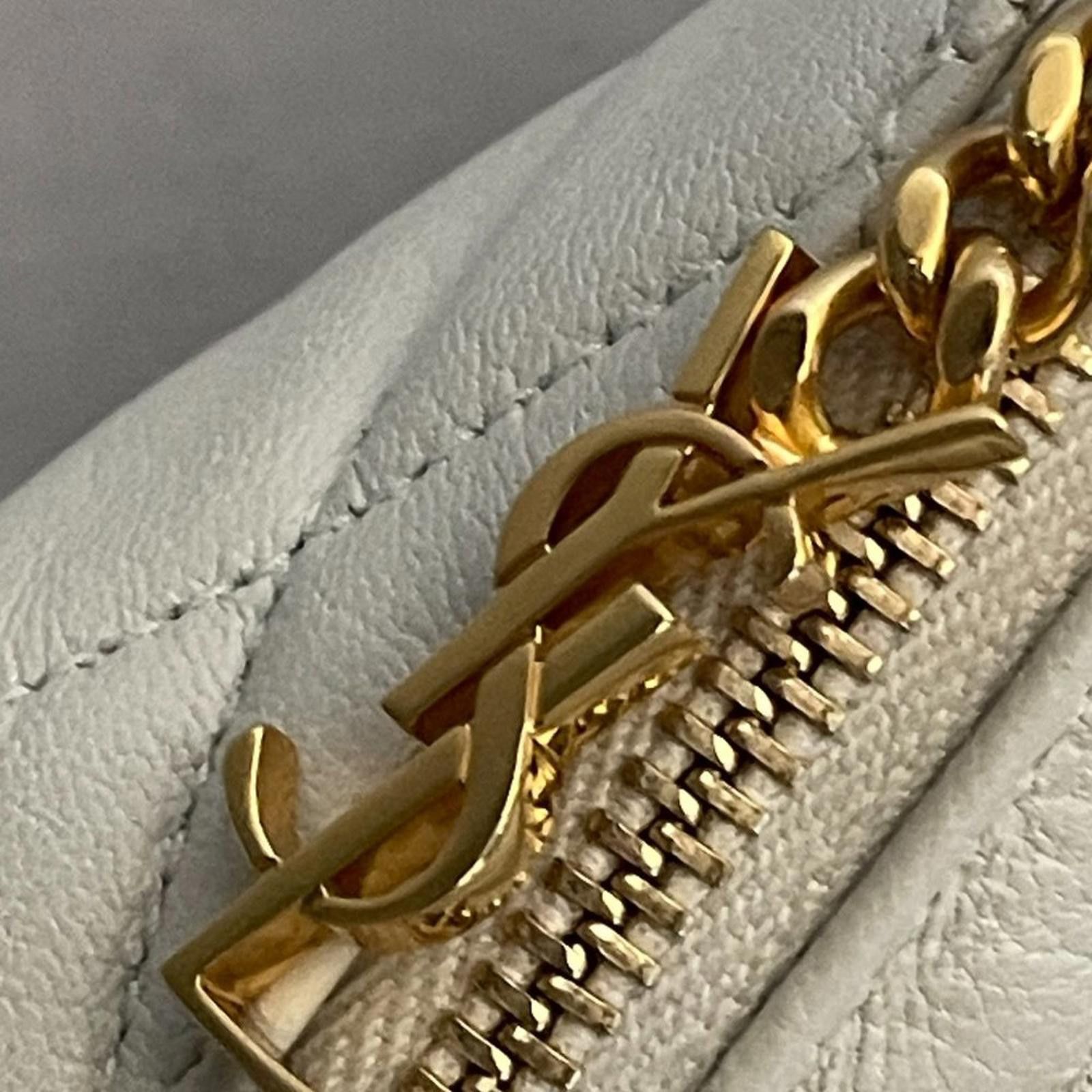 Saint Laurent Paris SAINT LAURENT Triangle Ysl Quilted Pouch Key Chain 669925 Size ONE SIZE - 2 Thumbnail