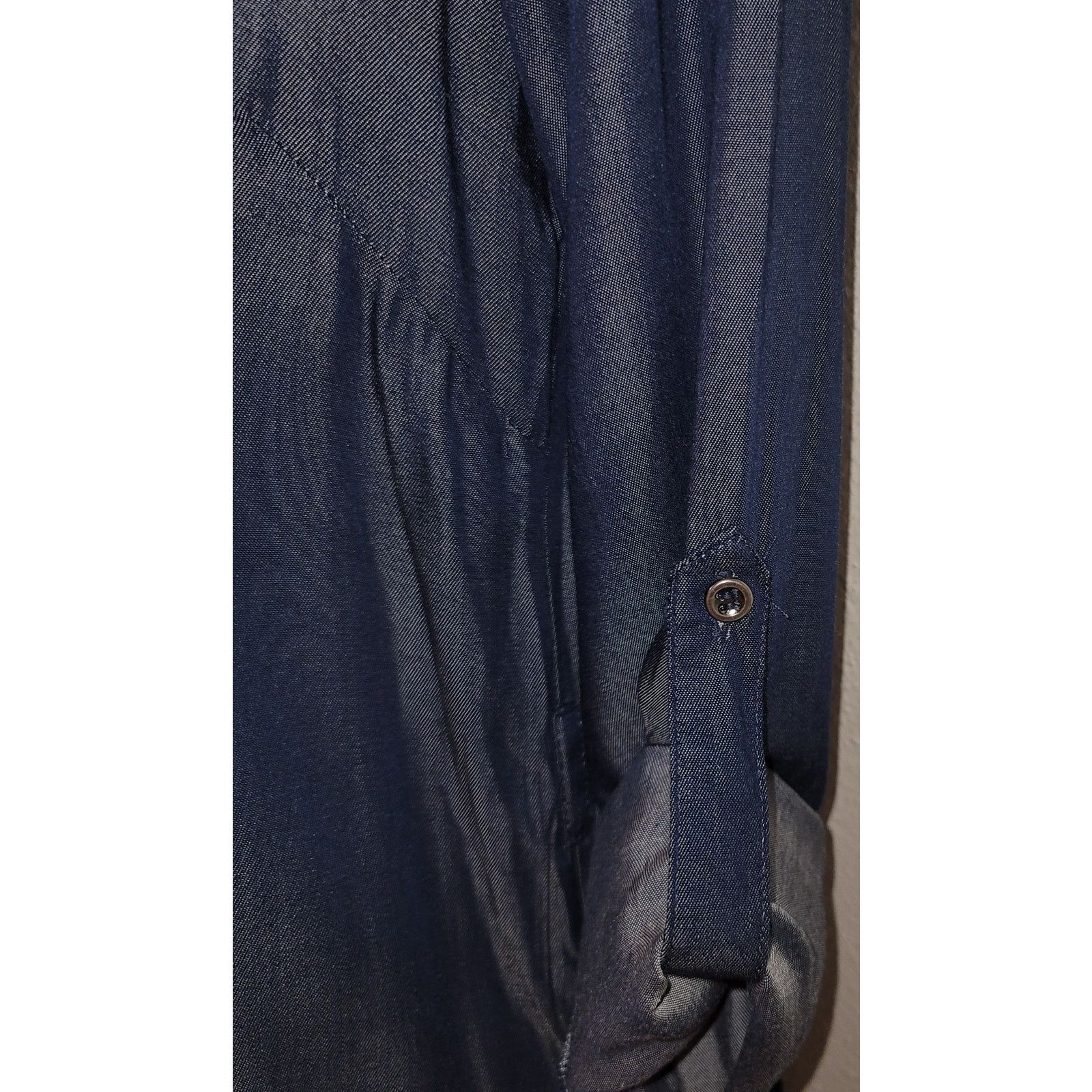 Other Haute Monde Blue Chambray Shirt Mini Dress S Hidden Pockets Size S / US 4 / IT 40 - 5 Thumbnail