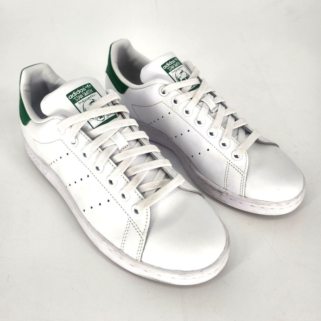 Adidas Adidas Stan Smith White Leather Green Heel Tab Sneaker Sz 7 Size US 7 / IT 37 - 13 Thumbnail