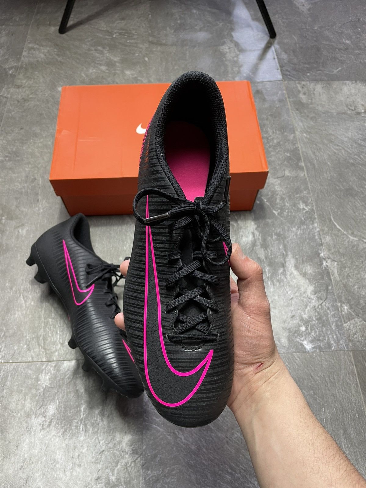 Nike New Nike Mercurial Vortex III FG Soccer Cleats Black Pink Size US 11 / EU 44 - 12 Thumbnail
