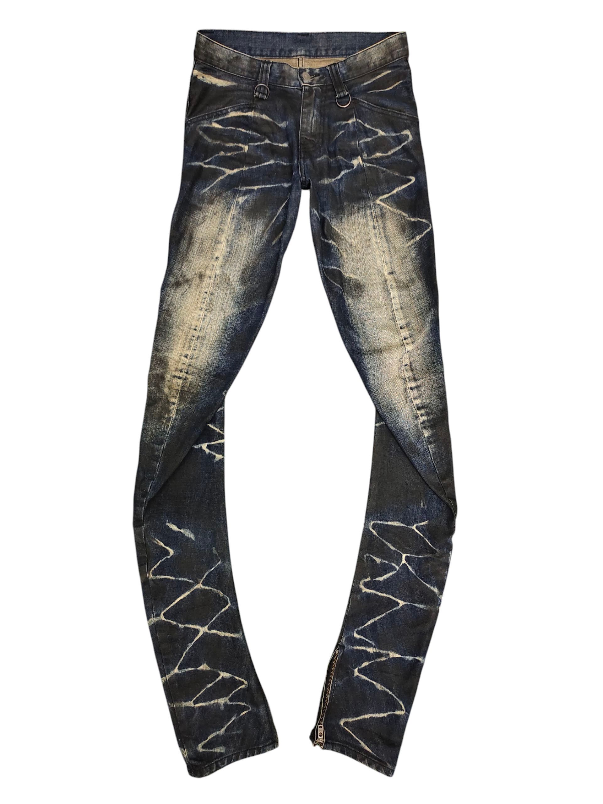 BUFFALO BOBS Buffalo Bobs Japan Clawmark Distress Waxed Long Denim Jeans Size US 30 / EU 46 - 1 Thumbnail