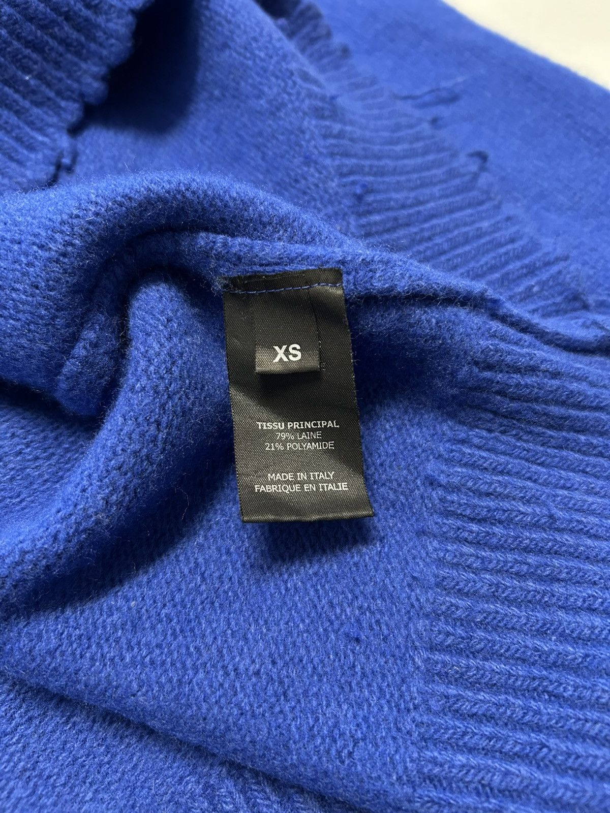 Vetements FW2021 distressed turtleneck knit blue Size US XS / EU 42 / 0 - 8 Thumbnail