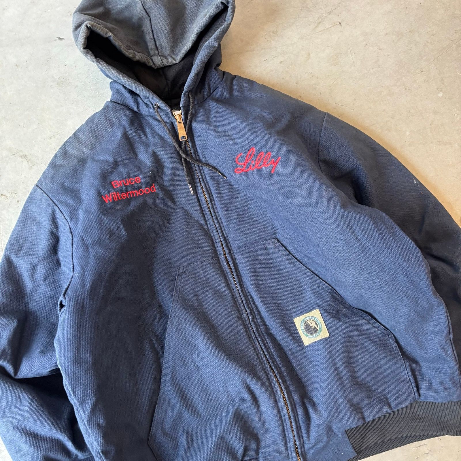 Vintage y2k navy blue carhartt style workwear jacket Size US L / EU 52-54 / 3 - 2 Thumbnail