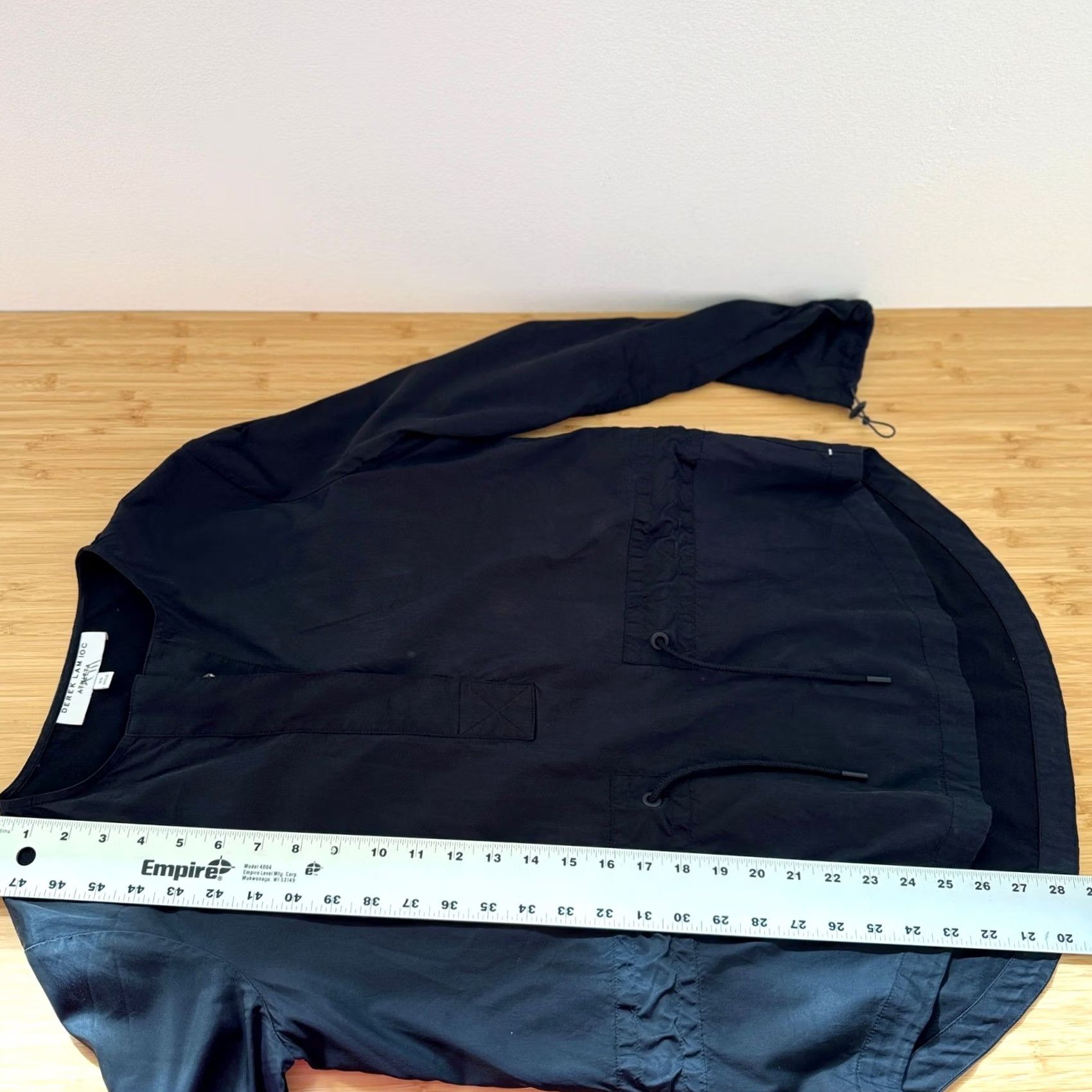 Vintage Derek Lam 10C Athleta Black Top XS Drawstring Waist Long Sleeve Athleisure Size XS / US 0-2 / IT 36-38 - 6 Thumbnail