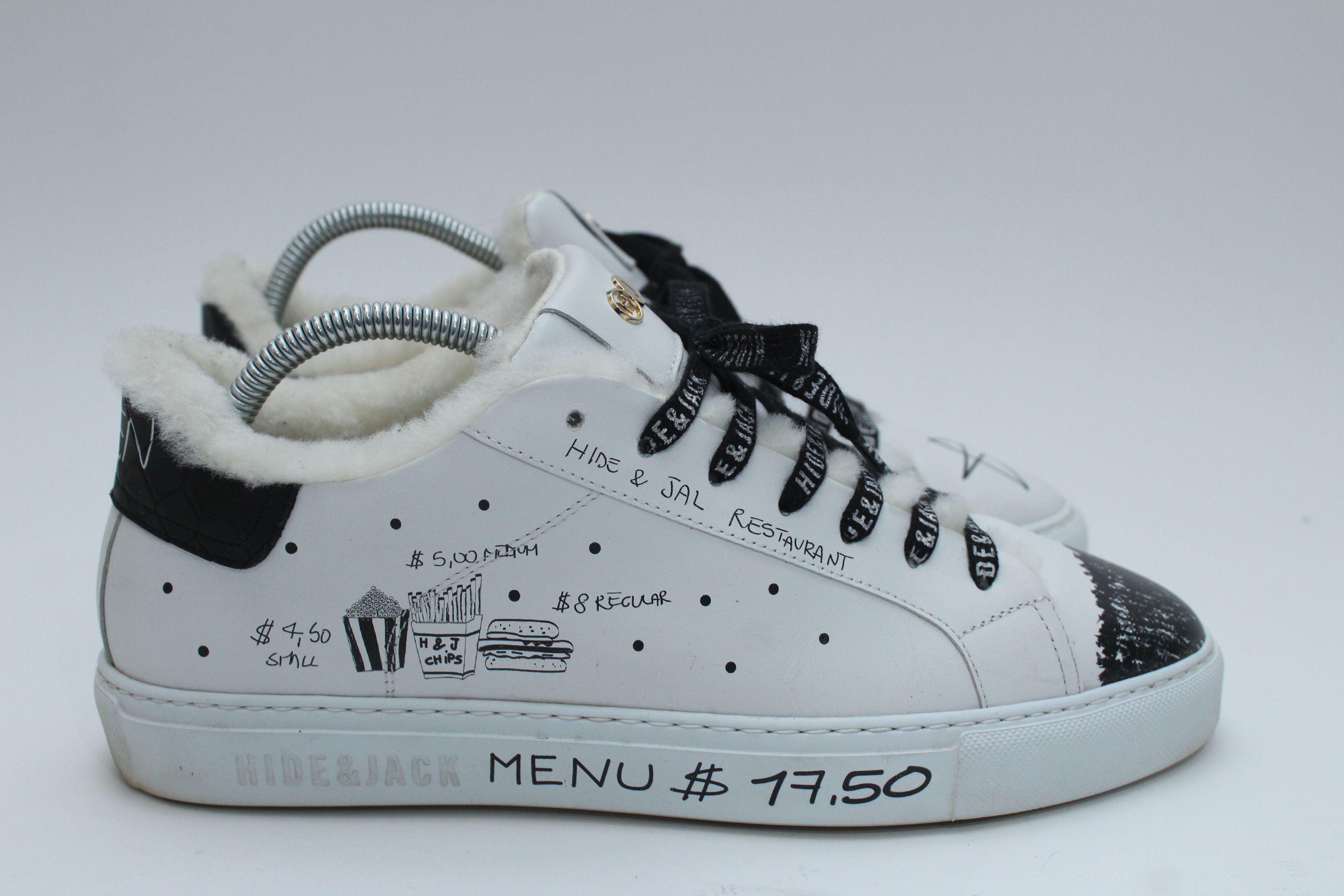 Vintage Hide&Jack x SAL Restaurant Graphic White Sneakers Size US 8 / EU 41 - 7 Thumbnail