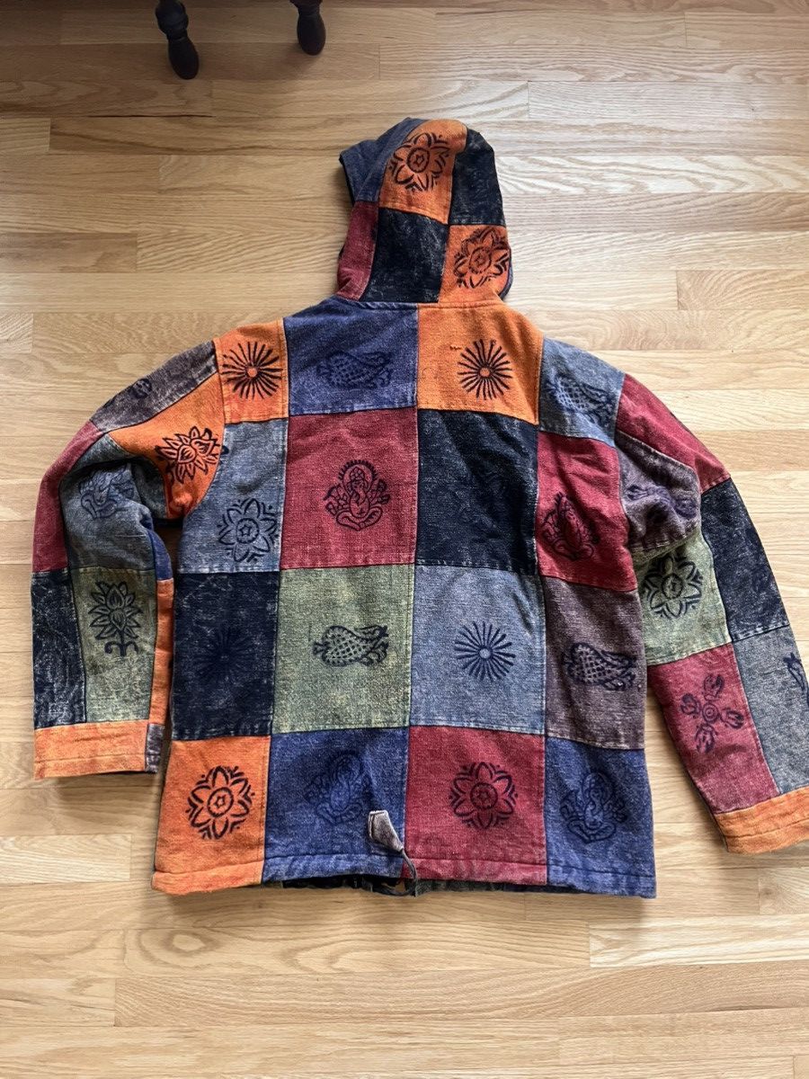 Vintage Vintage Bohemian Patchwork Hoodie – Cotton Baja Jacket Size US XXL / EU 58 / 5 - 5 Thumbnail