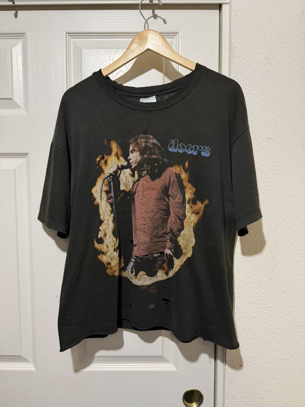Vintage Vintage Thrashed Faded 90s The Doors Jim Morrison Band Tee Size US L / EU 52-54 / 3 - 1 Thumbnail