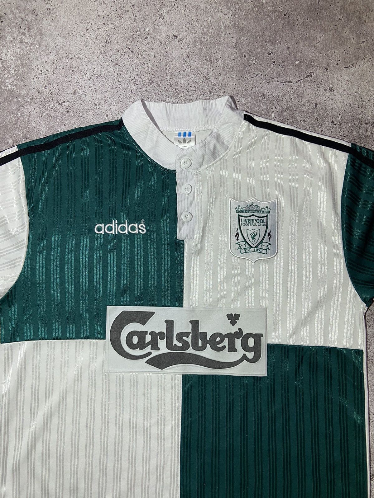 Adidas × Vintage 💥Liverpool 1995 Vintage Adidas Football Jersey T-shirt‼️ Size US XXL / EU 58 / 5 - 2 Thumbnail