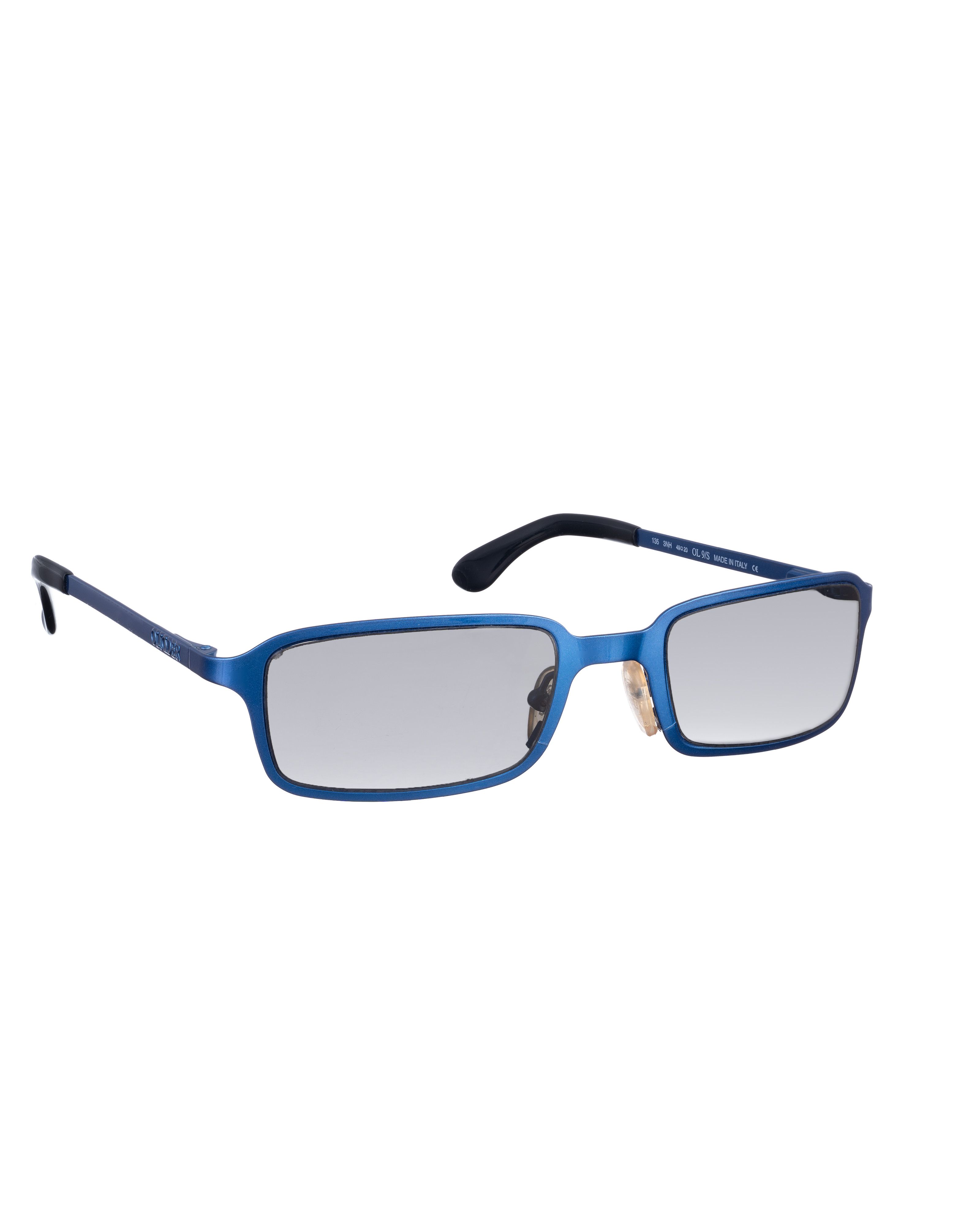 Valentino Oliver by Valentino 90's Deep Blue Rectangular Sunglasses Size ONE SIZE - 1 Thumbnail