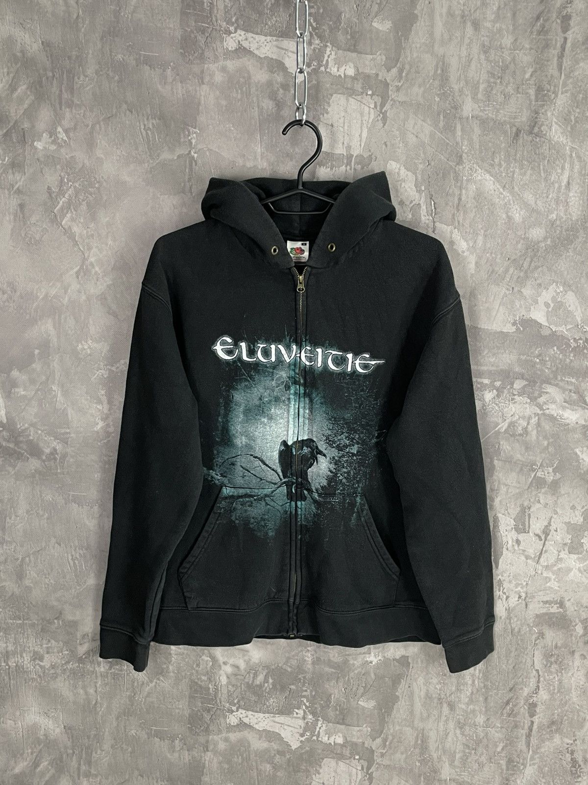 Band Tees × Vintage Vintage Eluveitie Black Metal Graphic Zip Hoodie Grunge Vibe Size US S / EU 44-46 / 1 - 1 Thumbnail