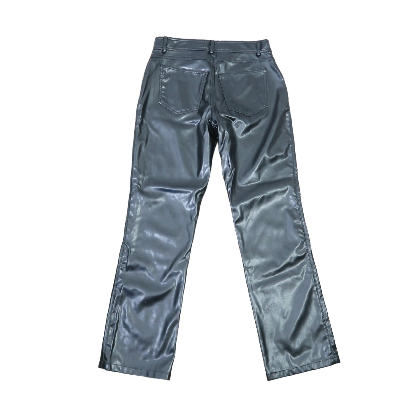 Vintage VINTAGE JouJou black vinyl faux leather mid rise bootcut pants Women 10 30in inseam 90s Punk Casual Party/Cocktail Fall Winter Spring Mens Womens Size 32" / US 10 / IT 46 - 3 Thumbnail