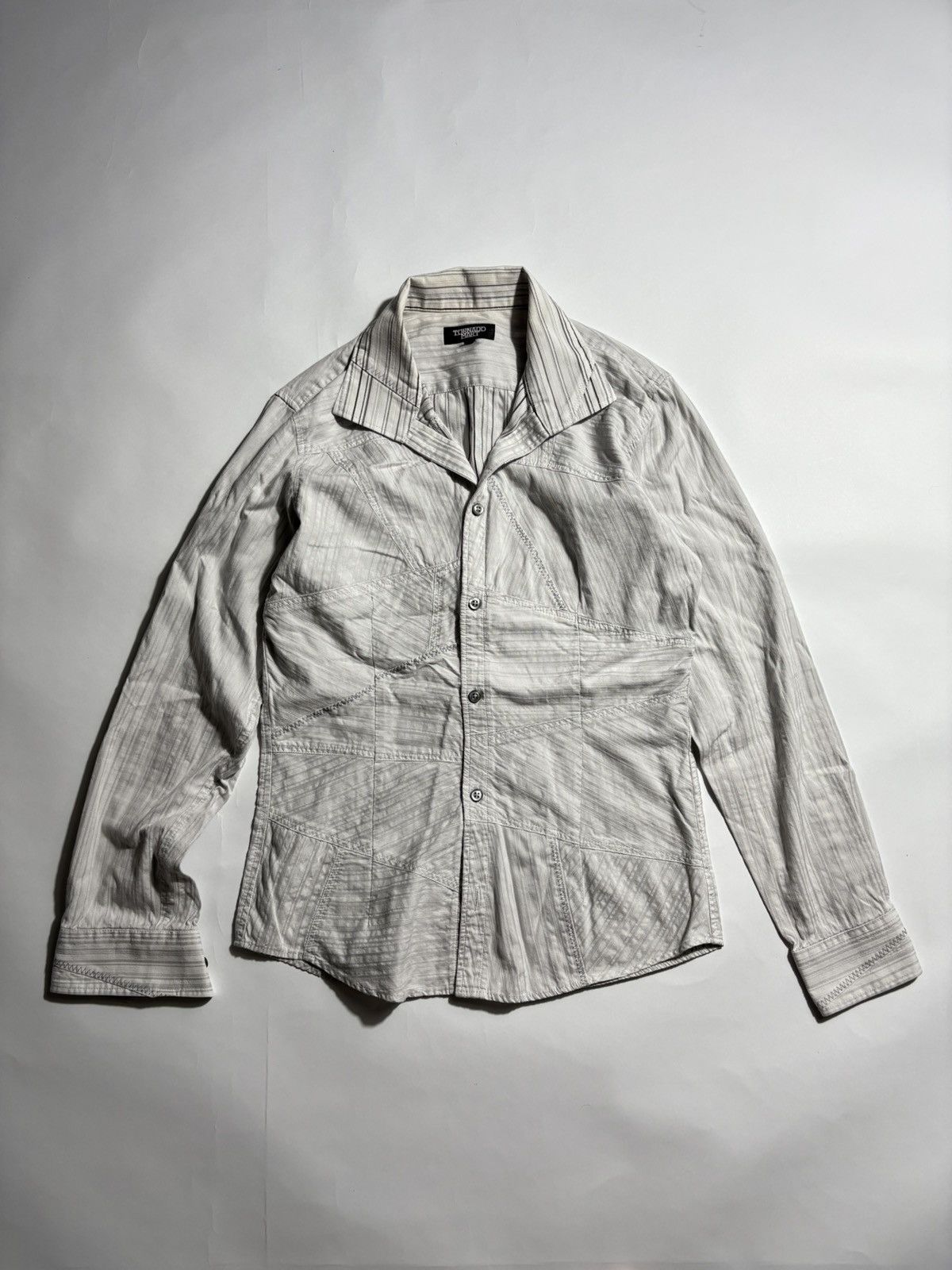 Tornado Mart TORNADO MART PATCHWORK BUTTON UP L/S SHIRT Size US L / EU 52-54 / 3 - 1 Thumbnail