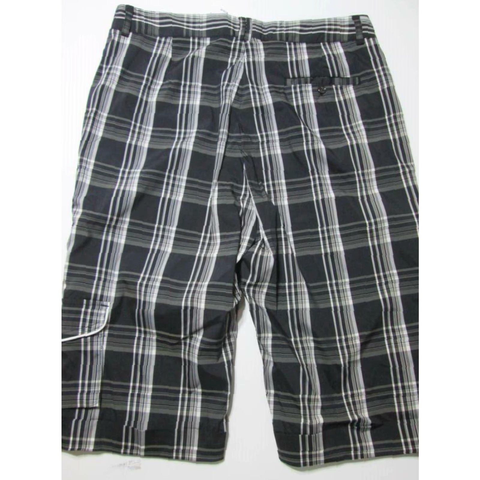 BUGATCHI Bugatchi Bermuda Shorts Black Check Pockets NWT Womens Size 6 Casual Chino Bermuda Shorts Size 28" / US 6 / IT 42 - 2 Thumbnail