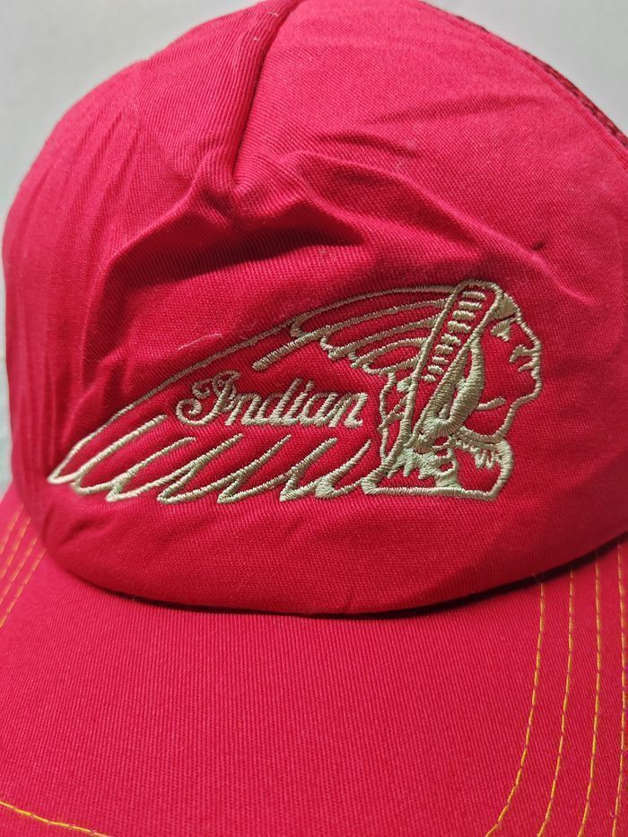 Vintage Vintage Indiana Motorcycle Trucker Cap Hat Size ONE SIZE - 3 Thumbnail