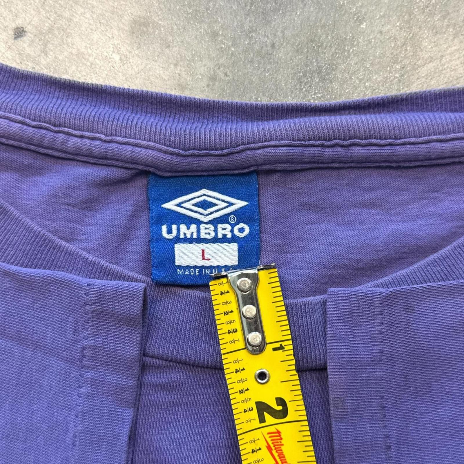 Umbro Umbro Purple Vintage 90's Single Stitch Soccer T-Shirt Size US L / EU 52-54 / 3 - 5 Thumbnail