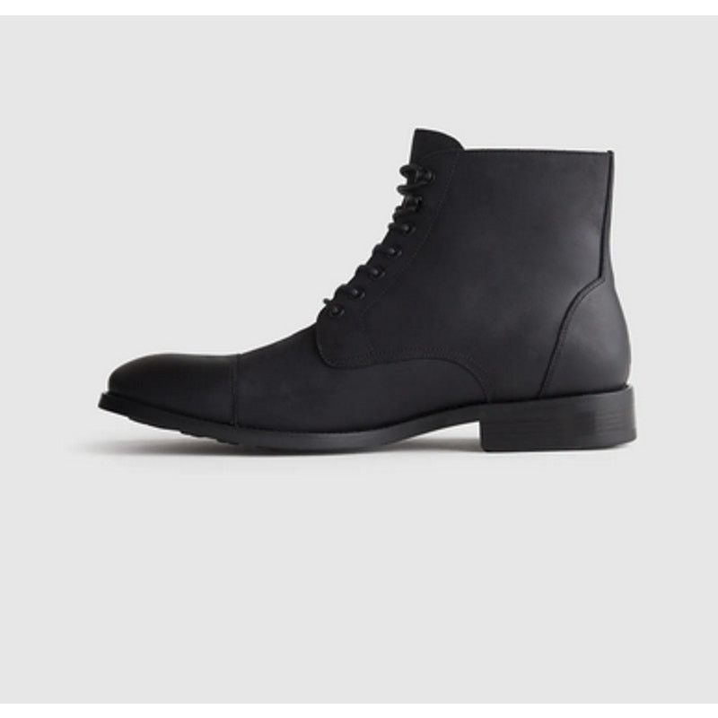Quince Quince Crafted Leather Cap Toe Lace Up Boot Black Size 9 Size US 9 / EU 42 - 5 Thumbnail