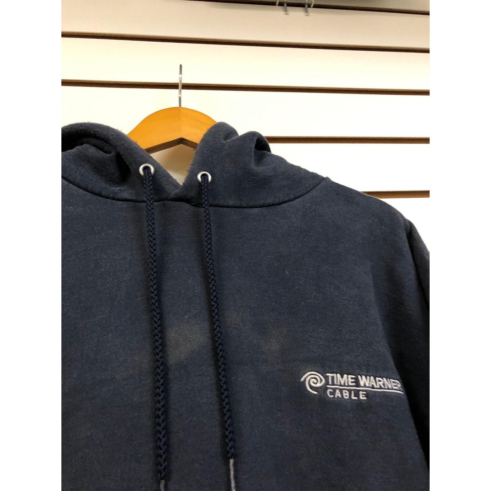 Hanes Vintage time Warner cable hoodie crewneck size XL 1990s 80s Size US XL / EU 56 / 4 - 3 Thumbnail