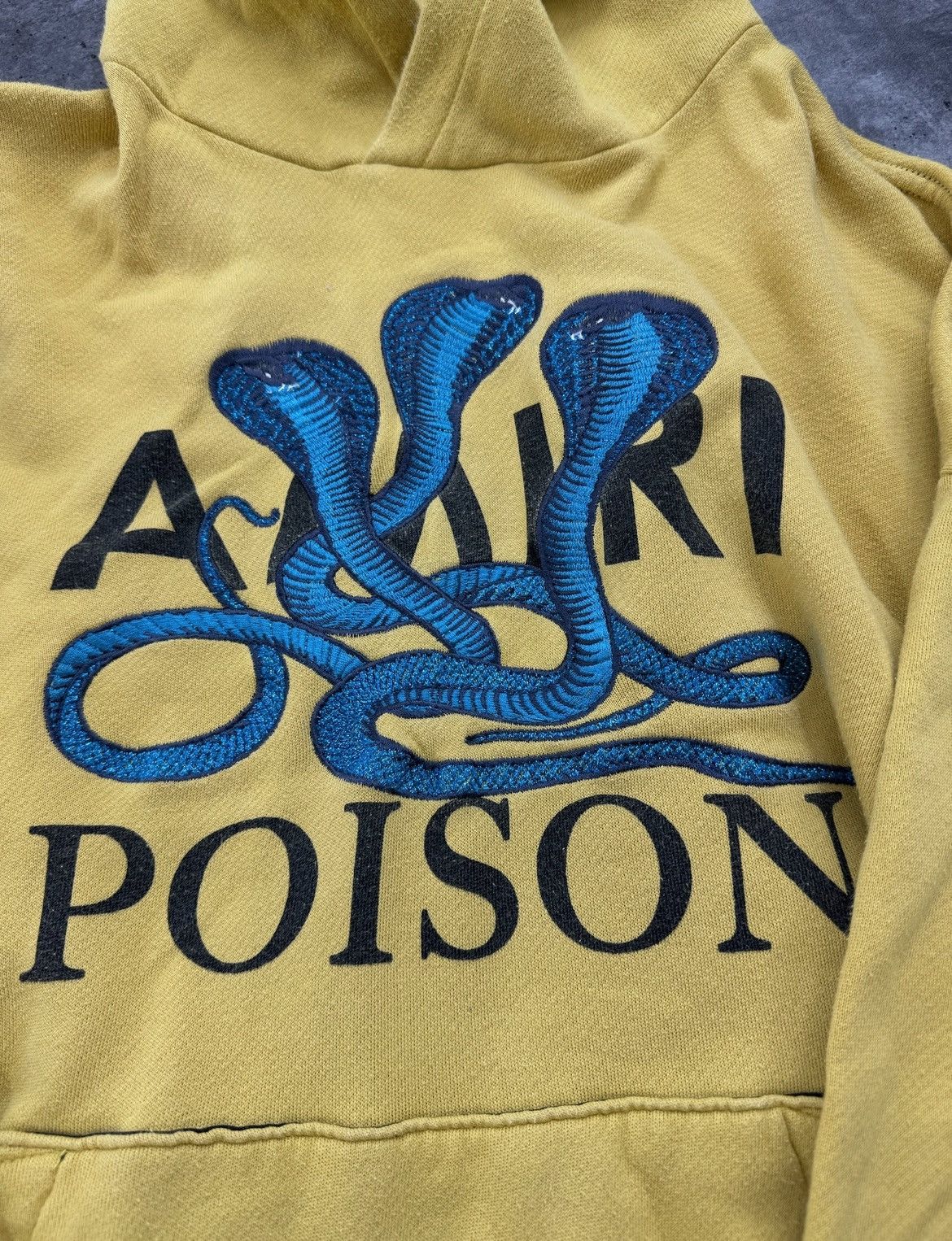 Amiri poison hoodie yellow best sale