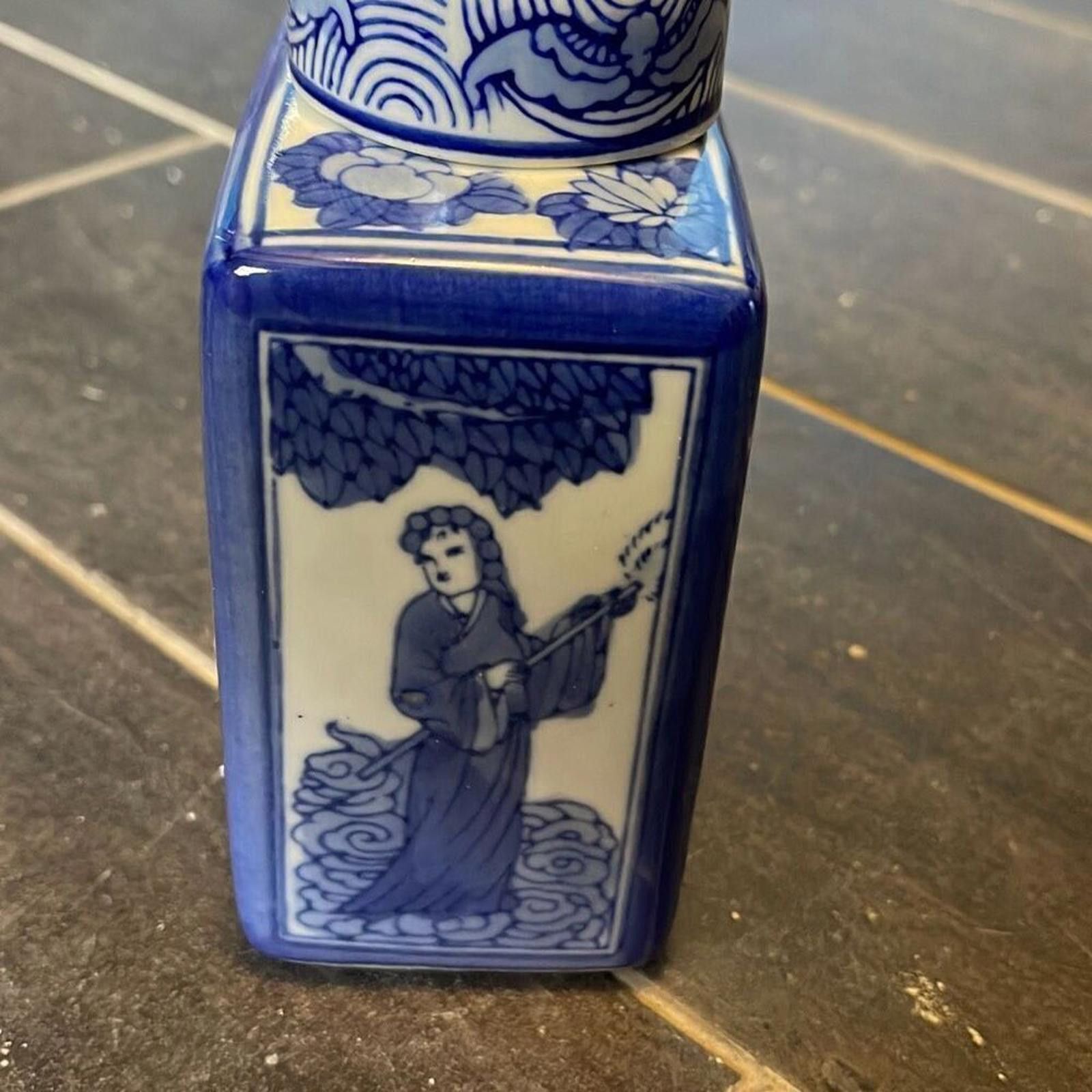 Designer Chinese porcelain tea jar 4 by 7 Size ONE SIZE - 6 Thumbnail