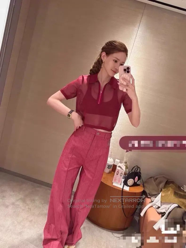Hermes Hermes 25SS Show Model Magenta Long Trousers Size 25" / US 0 / IT 36 - 5 Thumbnail