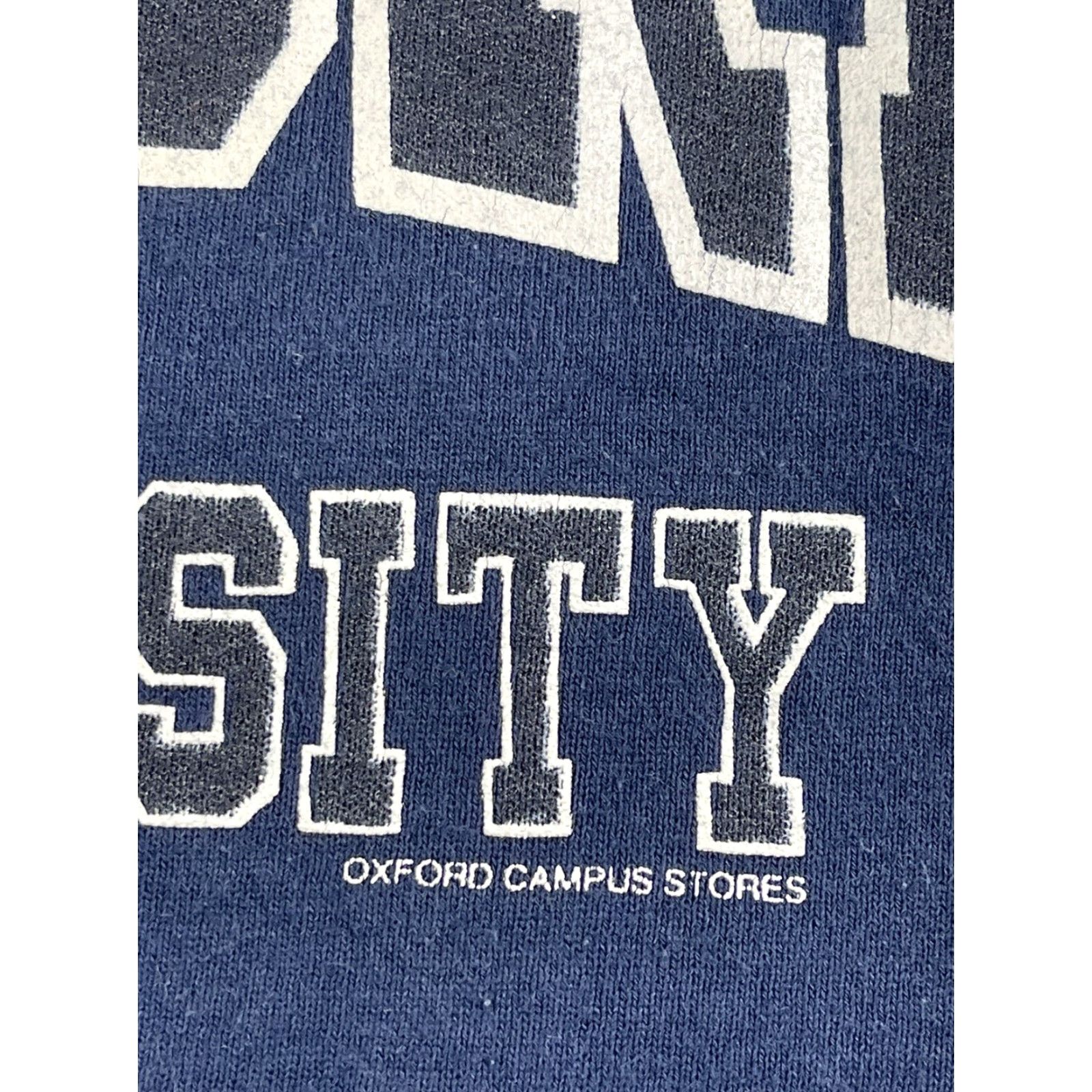 Vintage VINTAGE Screen Stars XL Blue Oxford University Crewneck Sweatshirt Crew Neck Cotton Logo USA 80s 90s Long Sleeve Men Shirt Size US XL / EU 56 / 4 - 2 Thumbnail