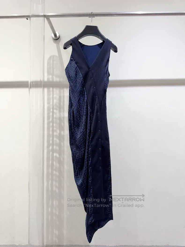 Fendi Fendi Logo-Embellished Maxi Dress, deep blue Size 4XL / US 24-26 - 3 Thumbnail