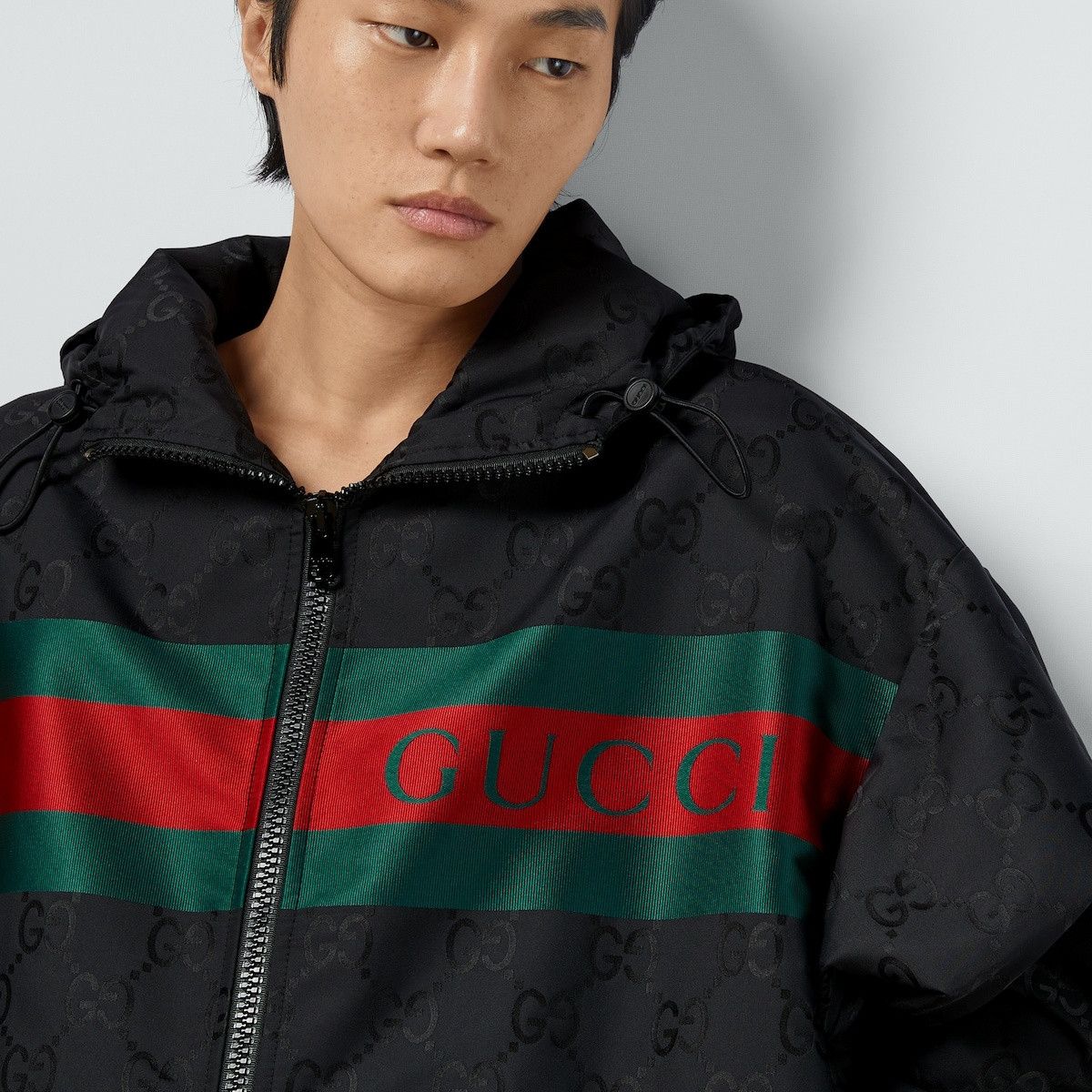 Gucci o1mt1gz0325 GG Nylon Jacquard Jacket in Black Size US M / EU 48-50 / 2 - 3 Thumbnail
