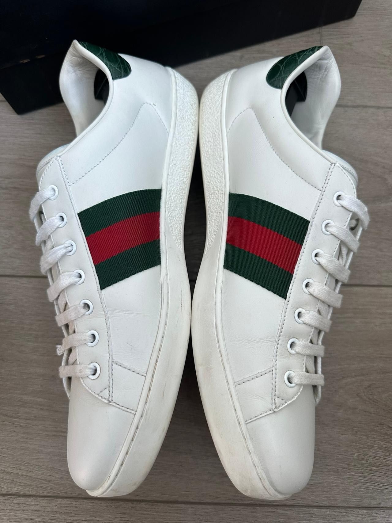 Gucci Gucci Ace Sneakers White Leather 13.5 Low Tops Size US 13 / EU 46 - 3 Thumbnail