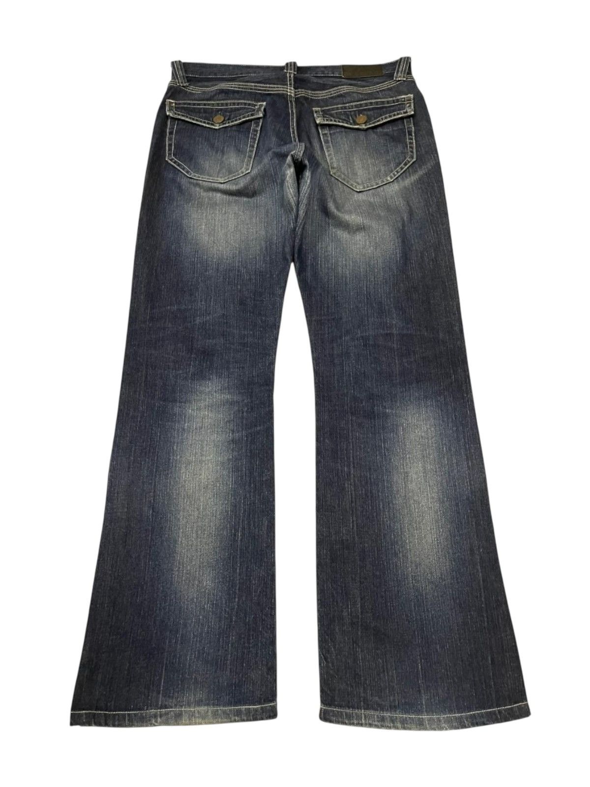 Uniqlo Vintage Y2K Japanese Uniqlo Blue Faded Wash Regular Bootcuts Size US 34 / EU 50 - 2 Thumbnail