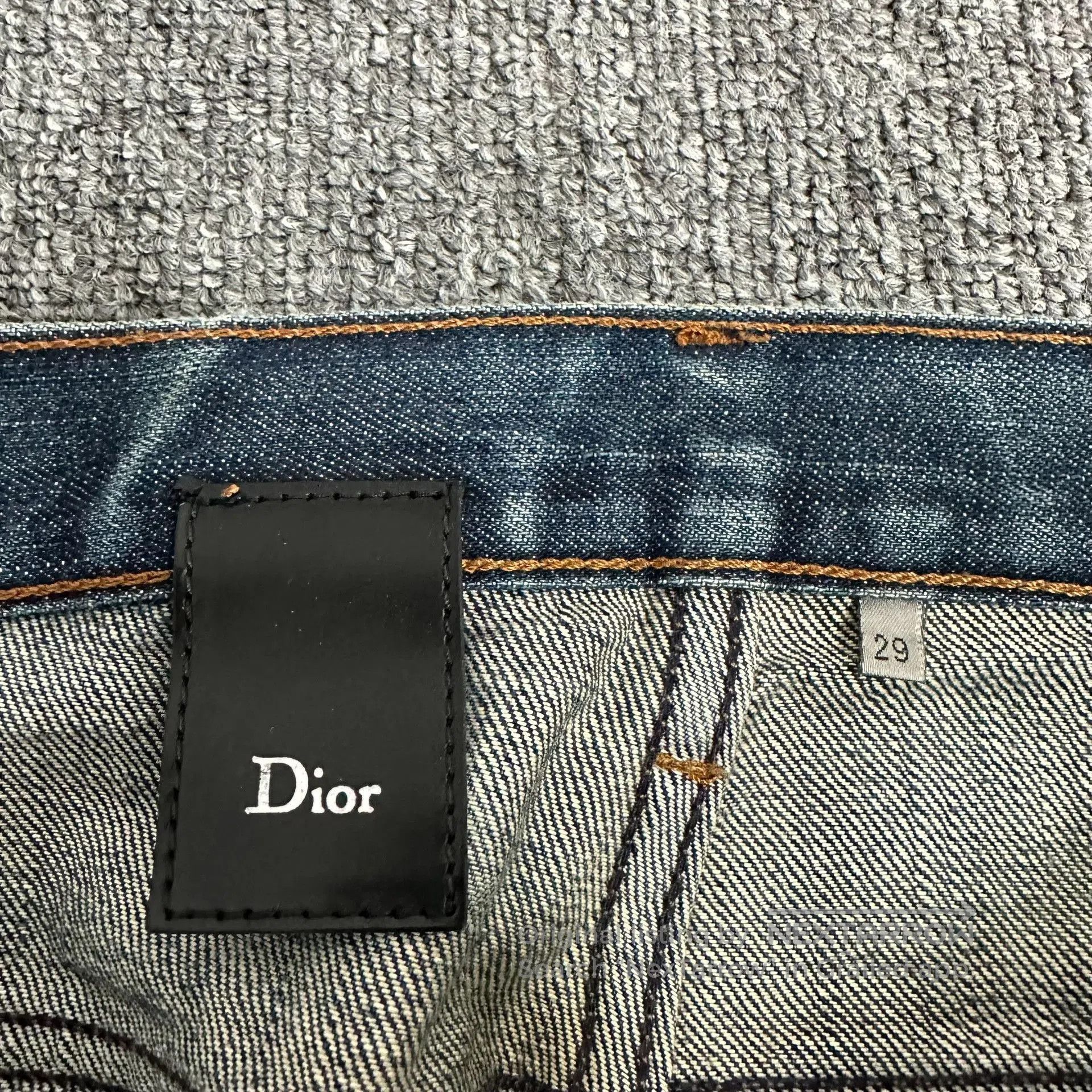 Hedi Slimane Dior Homme Vintage Washed Blue Destroyed Jeans. Size US 29 - 4 Thumbnail
