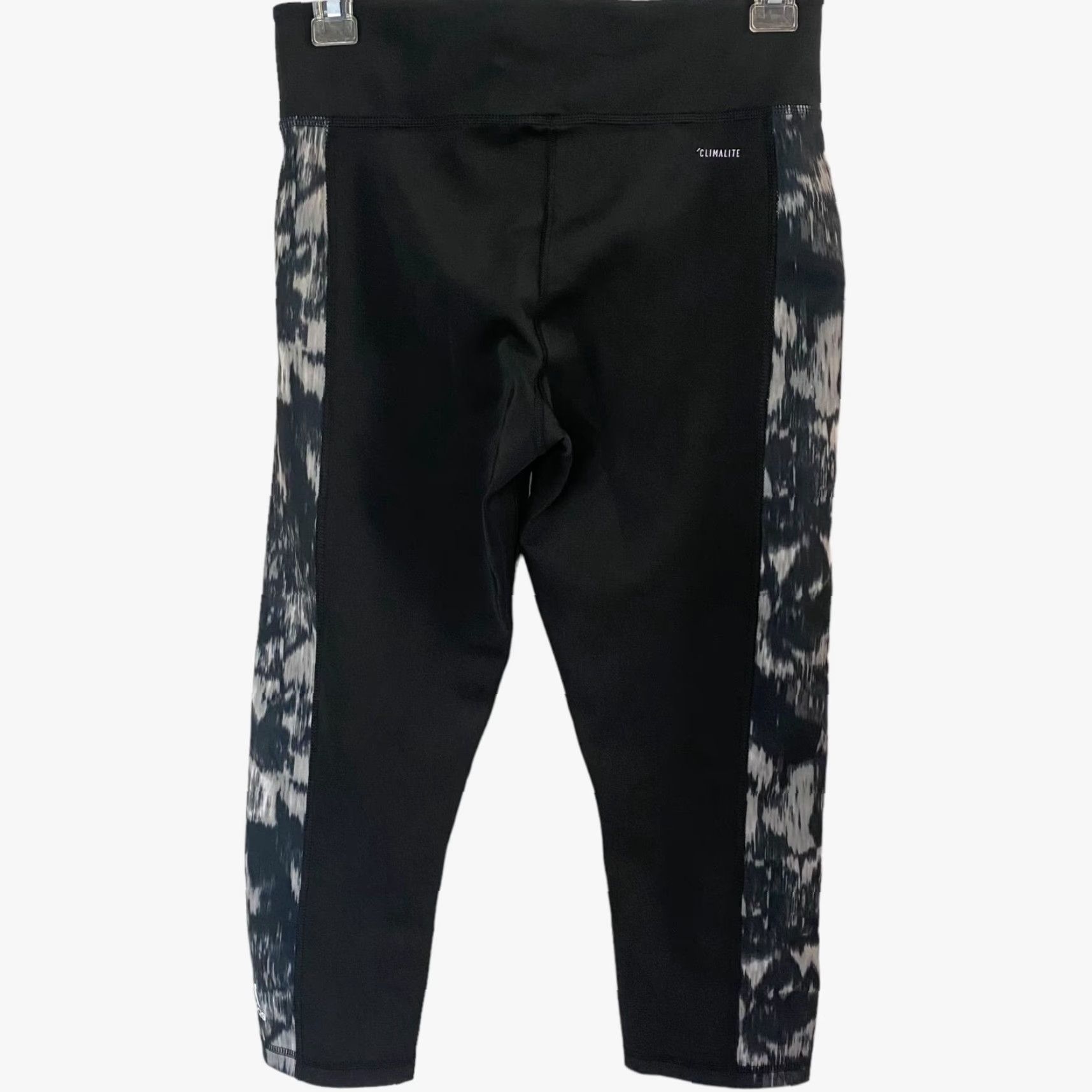 Adidas Adidas Climalite Leggings Womens Small Black Cropped High Waisted Printed Yoga Gym Training Size 28" / US 6 / IT 42 - 3 Thumbnail