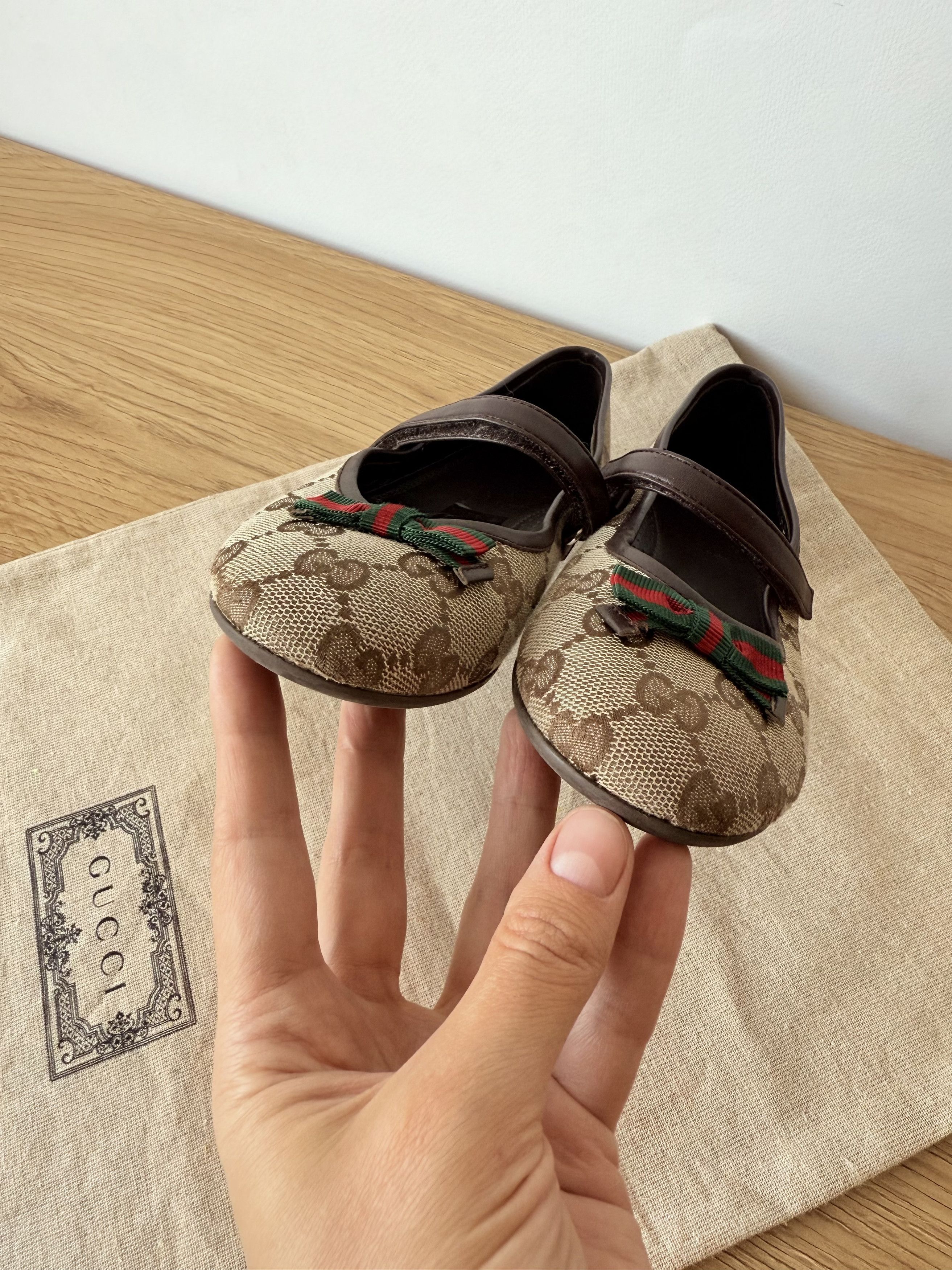 Gucci Authentic Gucci Monogram Ballet Flats EU32 Size US 4 / IT 34 - 8 Thumbnail