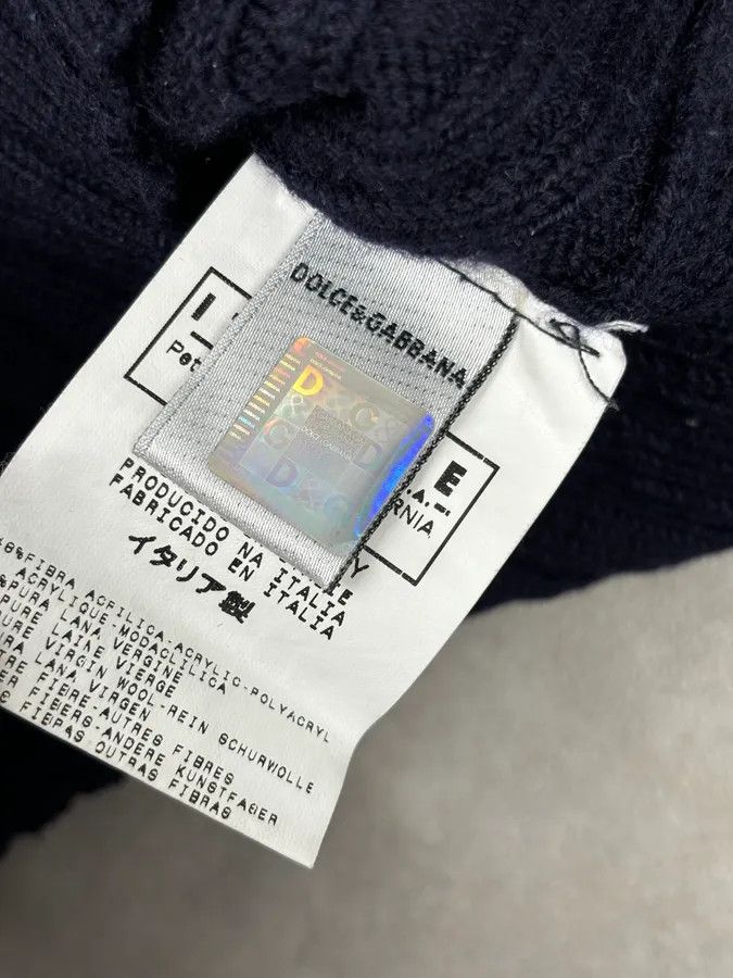 Dolce & Gabbana 2000s Dolce & Gabbana Navy Wool Ribbed Sweater Size US M / EU 48-50 / 2 - 9 Thumbnail