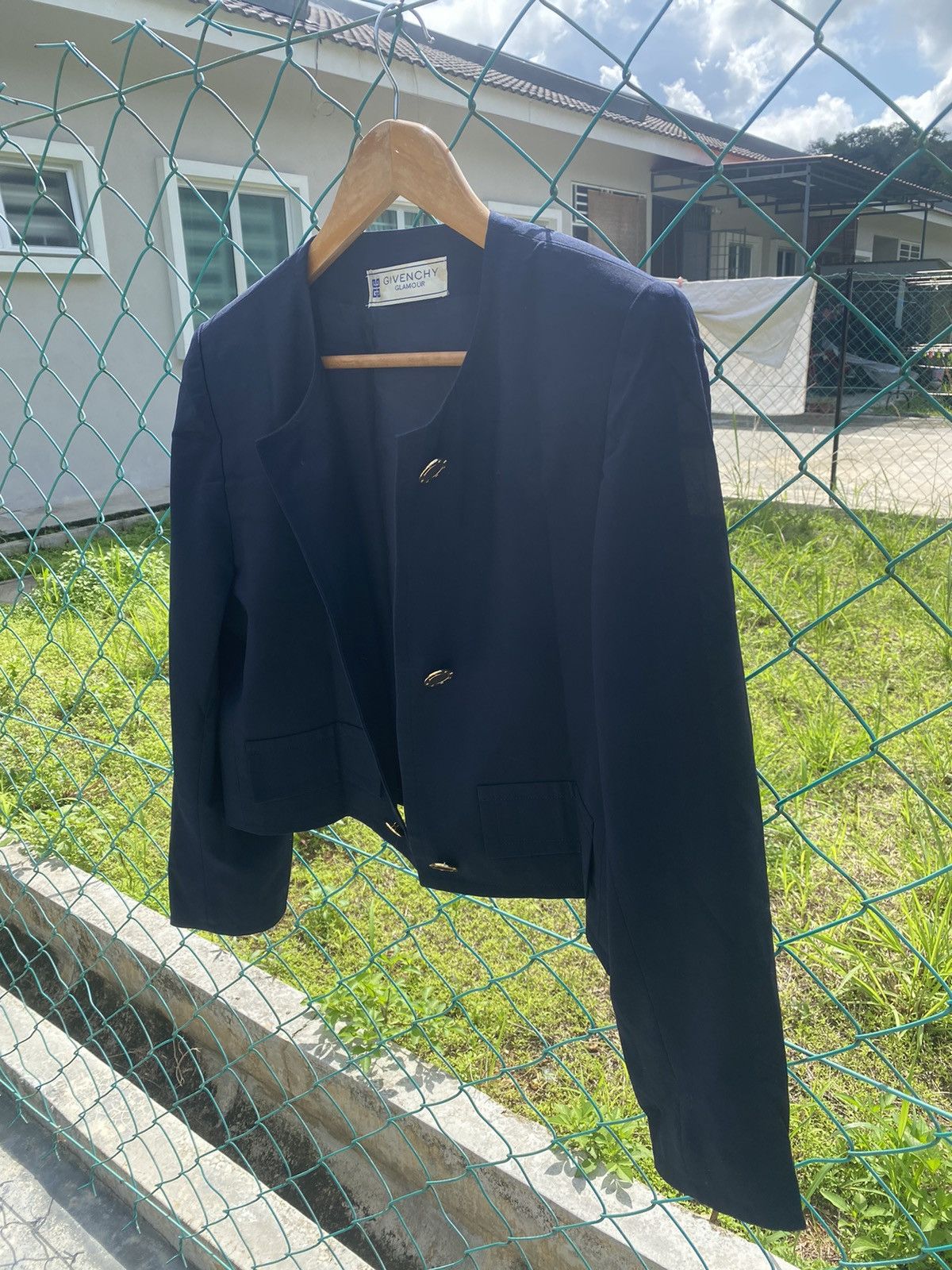 Givenchy Vintage Givenchy Glamour Cropped Coat Size L / US 10 / IT 46 - 4 Thumbnail