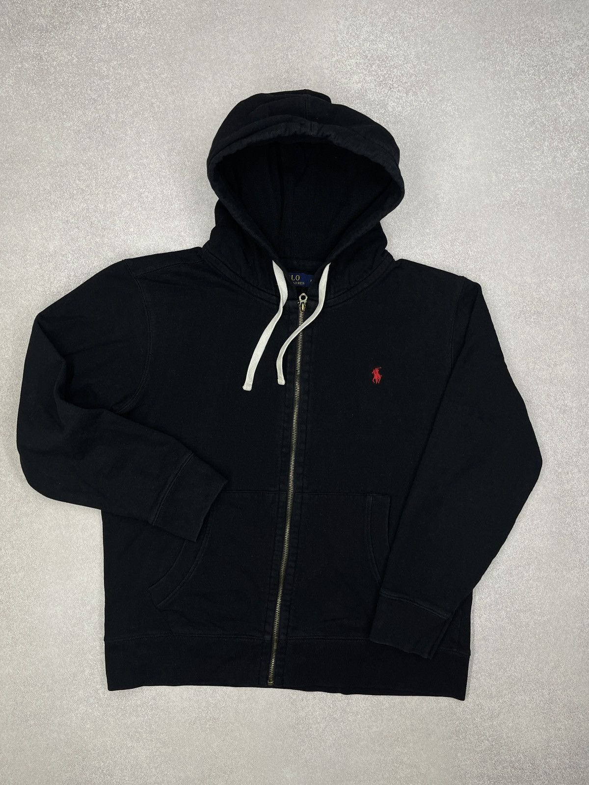 Polo Ralph Lauren Mens Polo Ralph Lauren Black Zip Hoodie Y2K Rugby Size L Size US L / EU 52-54 / 3 - 2 Thumbnail