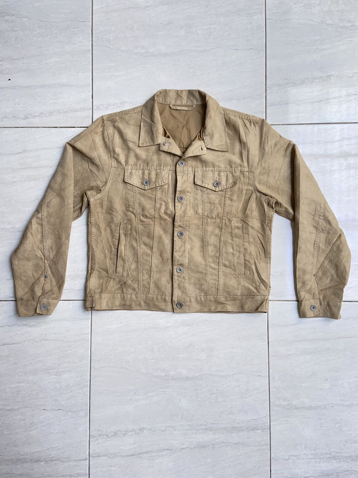 image of Gu Brown Jacket in Brown Nude, Men's (Size Medium)