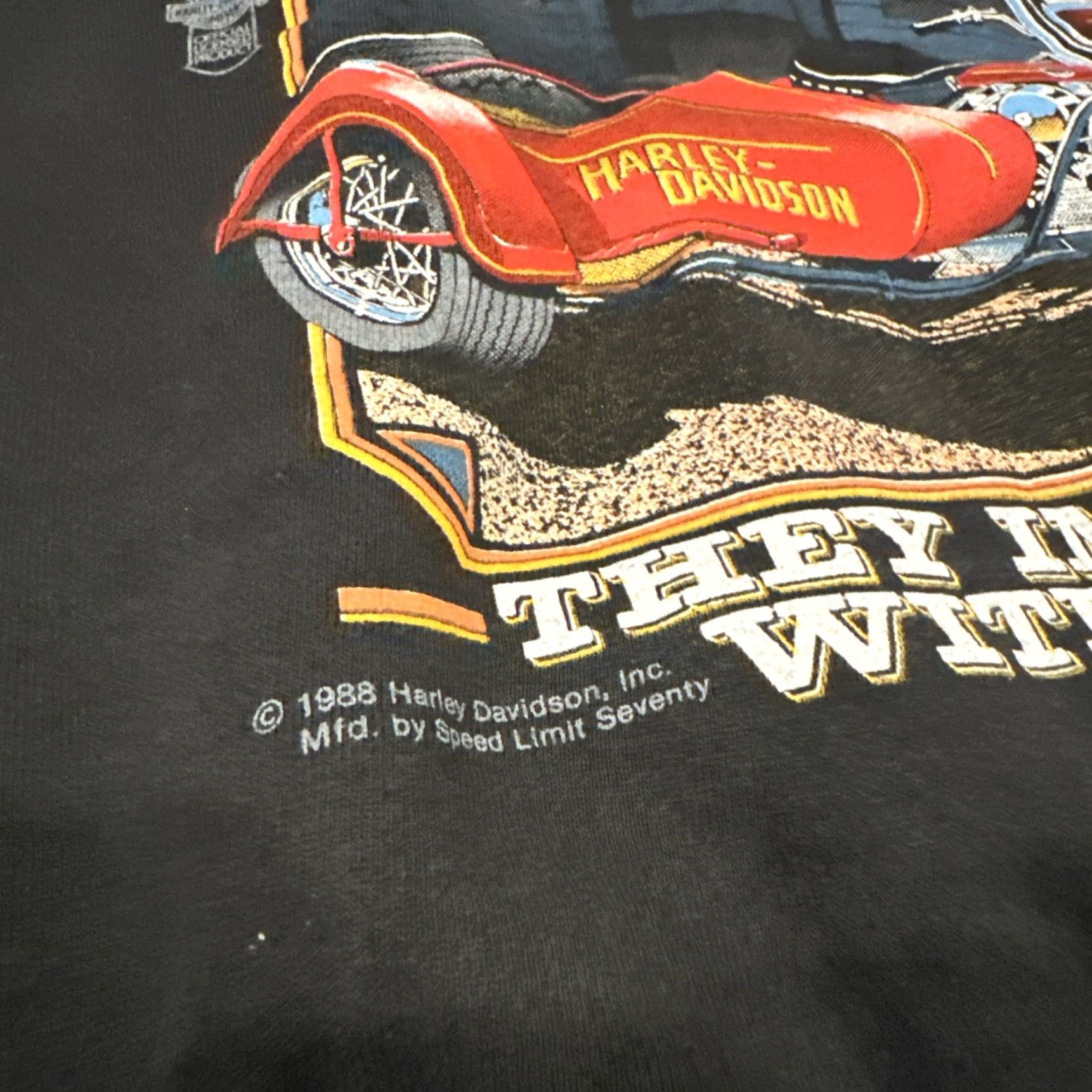 Harley Davidson VINTAGE Harley-Davidson Sweatshirt Shirt Mens L Black 1988 Whiskey Graphic Print Motorcycle Crewneck Size US L / EU 52-54 / 3 - 2 Thumbnail