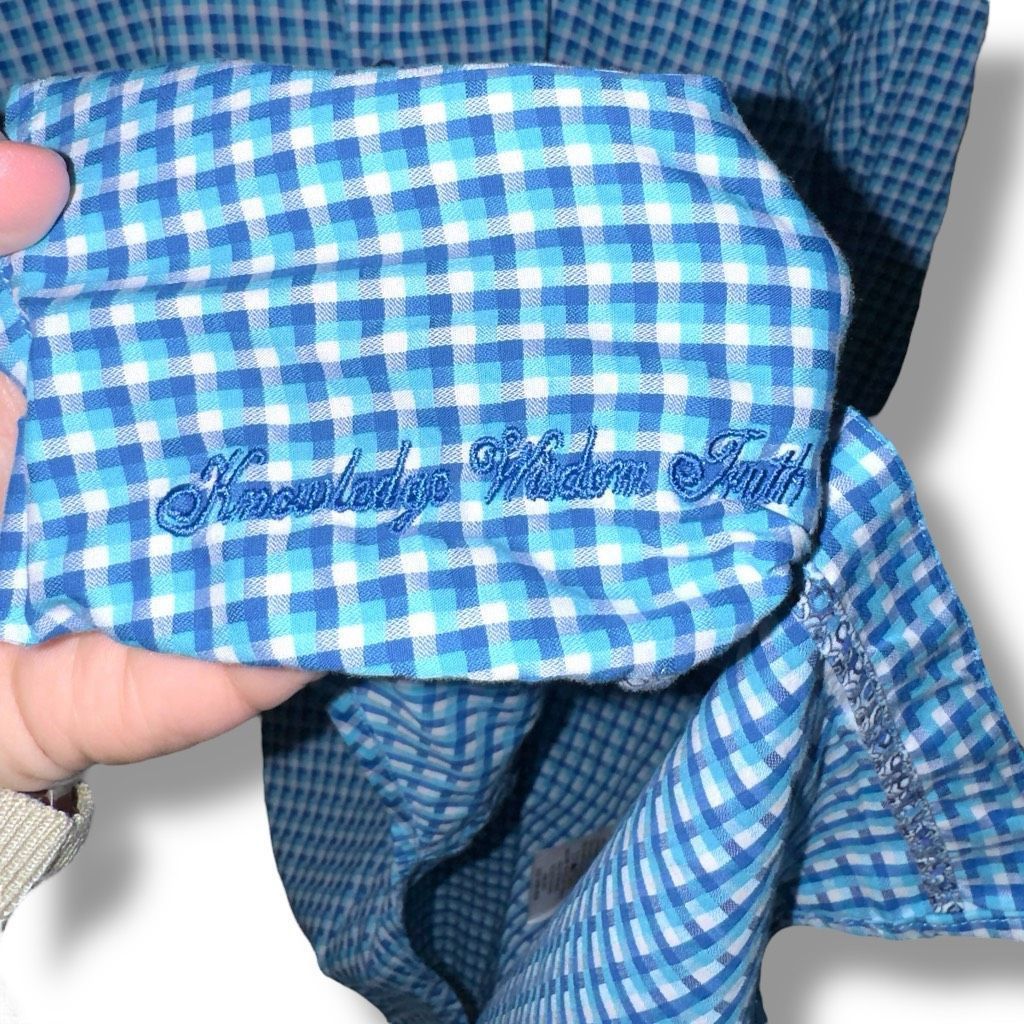 Robert Graham Robert Graham Blue Print Button Up Dress Shirt Size L Size US L / EU 52-54 / 3 - 7 Thumbnail